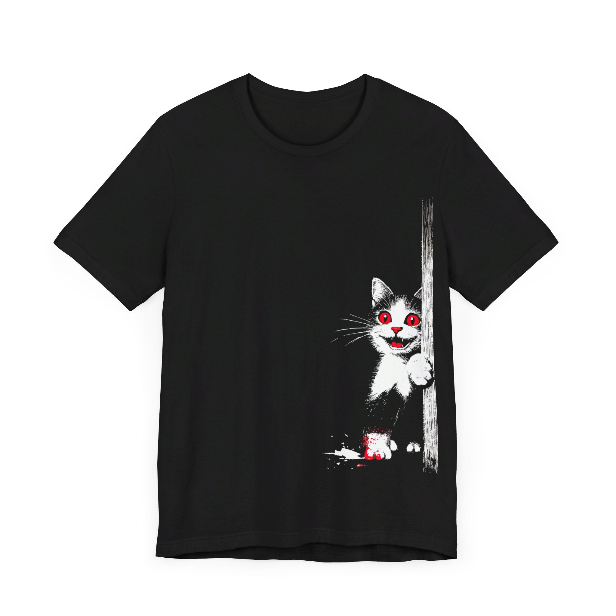 Peekaboo Cat T-Shirt Funny and Spooky Design