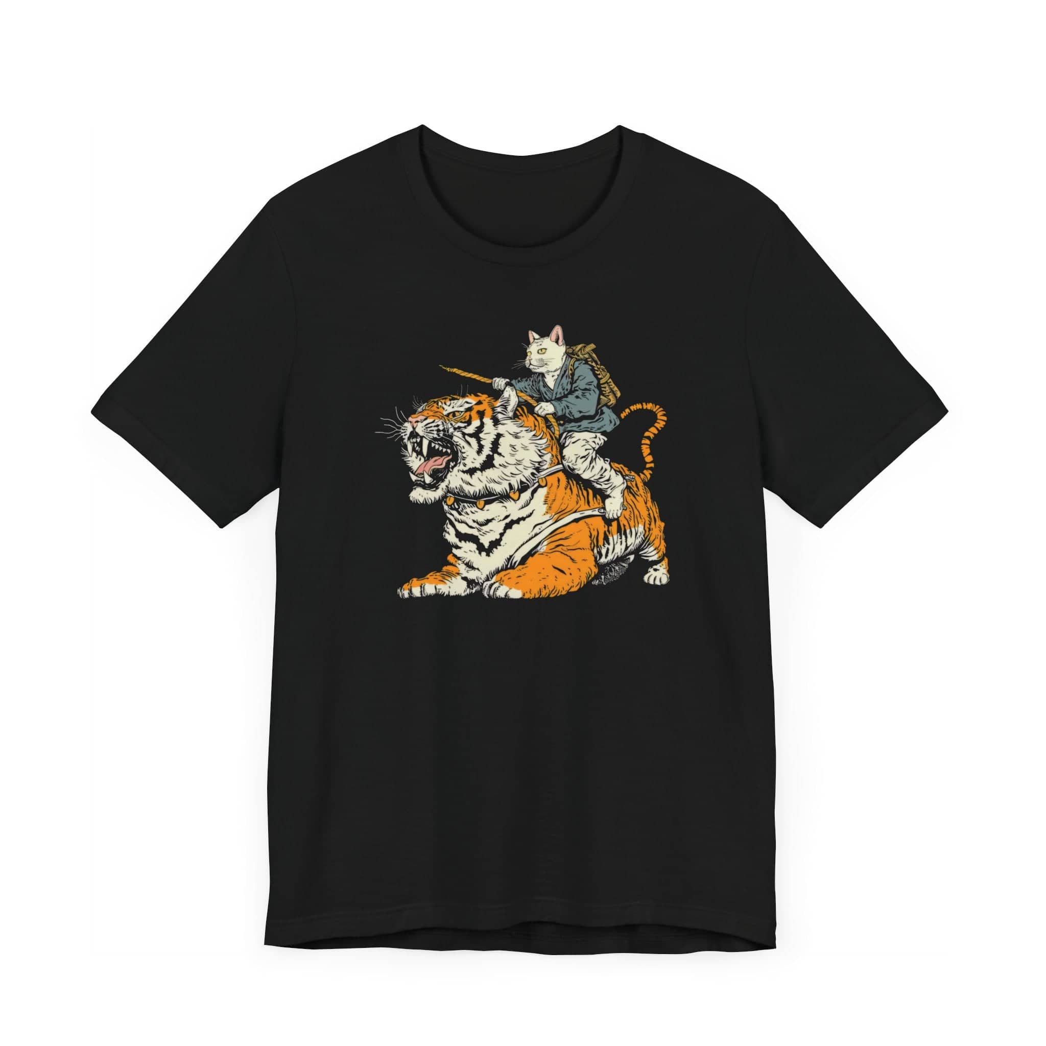 Cat Riding Tiger Adventure T-Shirt