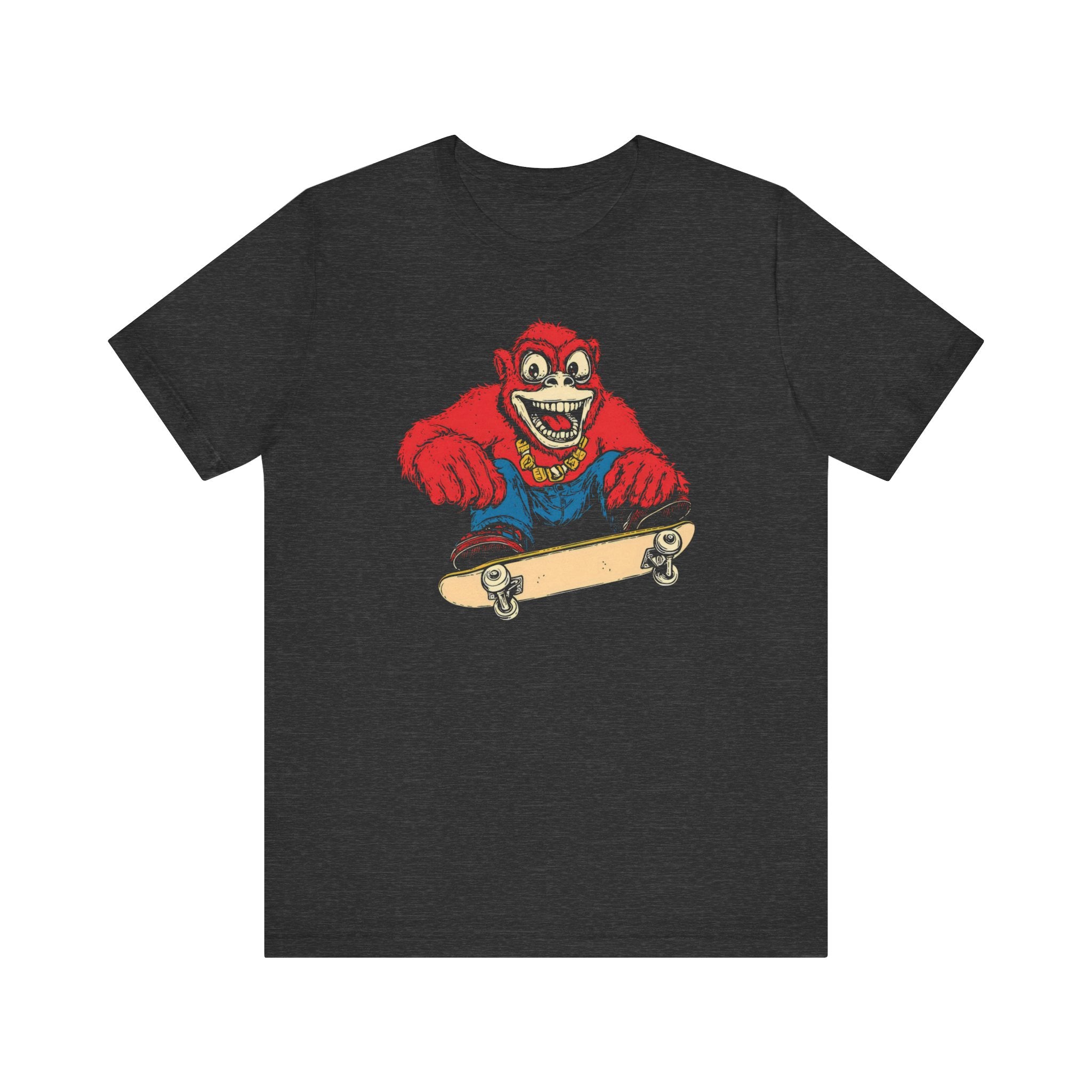Skateboarding Gorilla T-Shirt - Cool Retro Style Ape Graphic Tee