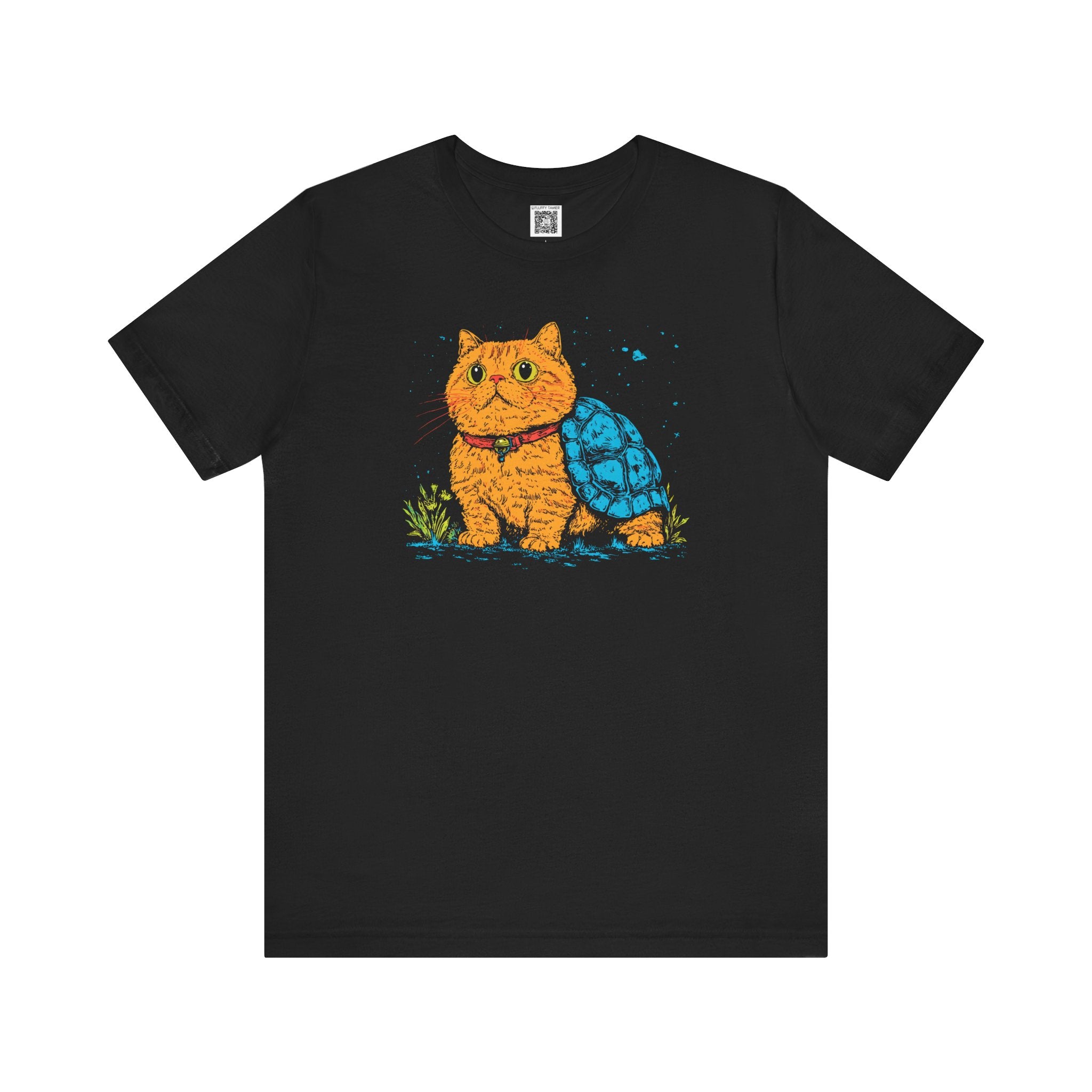 Whimsical Cat and Turtle T-Shirt