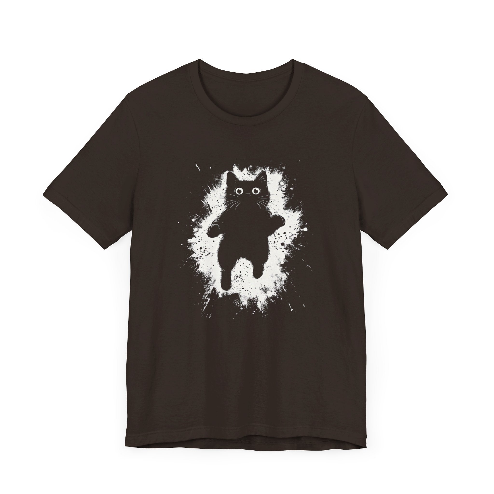 Floating Cat T-Shirt Minimalist and Quirky Design