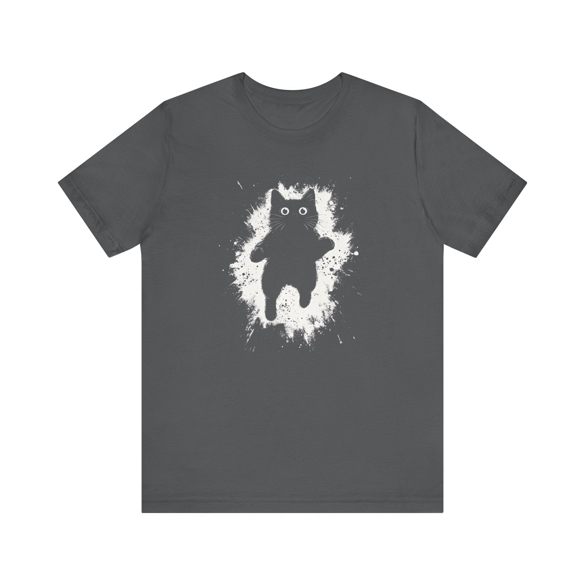 Floating Cat T-Shirt Minimalist and Quirky Design