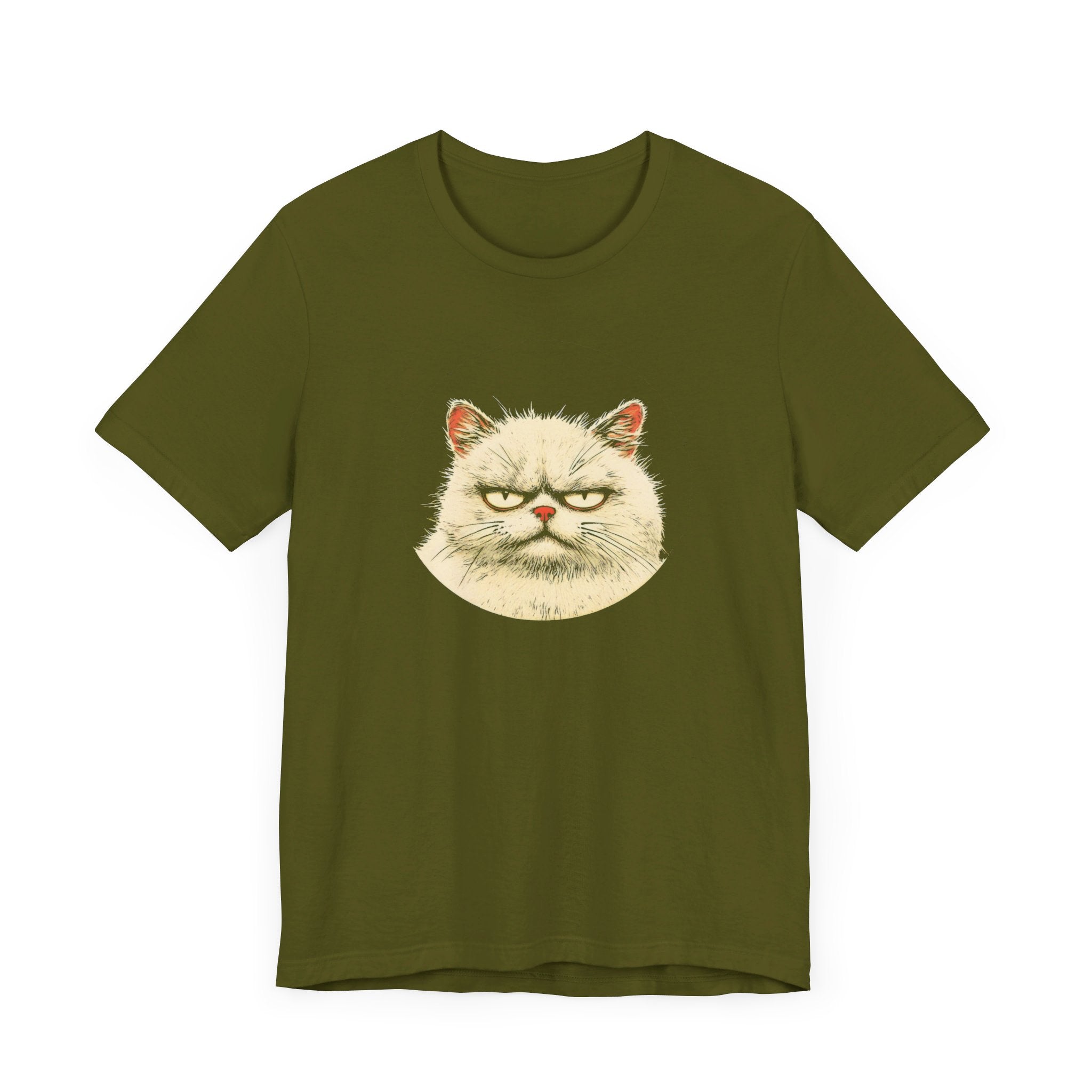 Grumpy Persian Cat Graphic Tee – Vintage Style Cat Lover Shirt