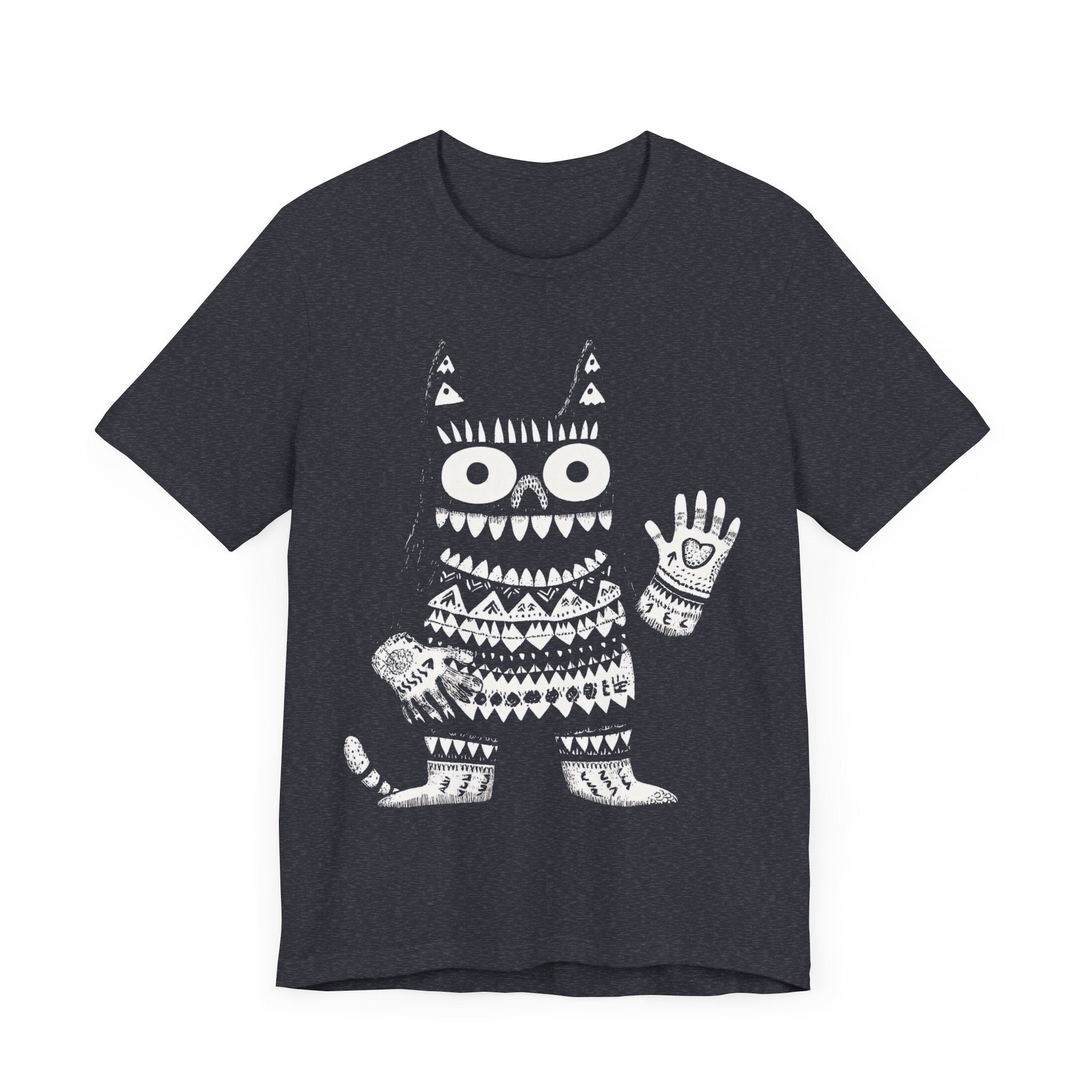 Tribal Pattern Cat Graphic Tee