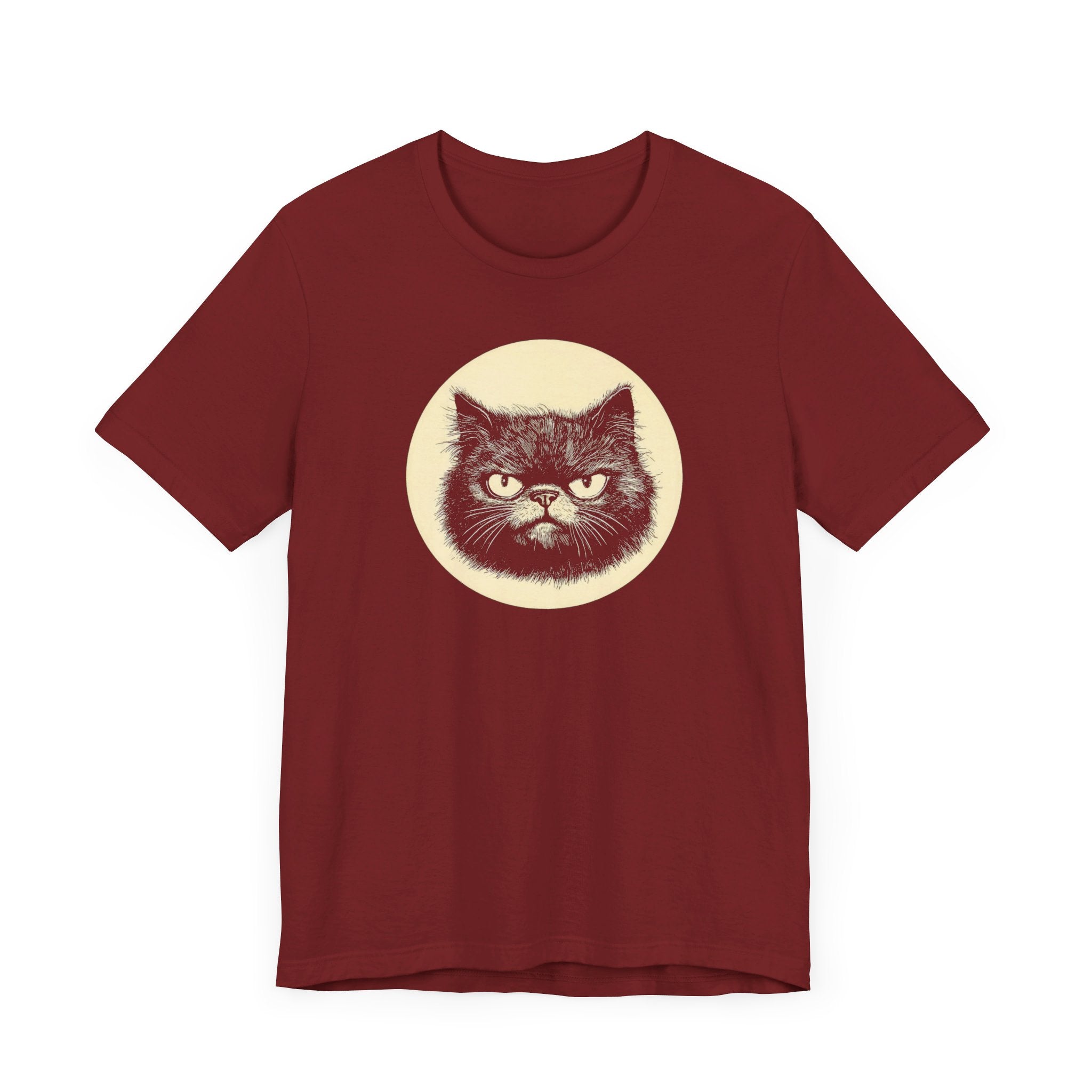 Grumpy Black Cat Graphic Tee – Vintage Style Cat Lover Shirt