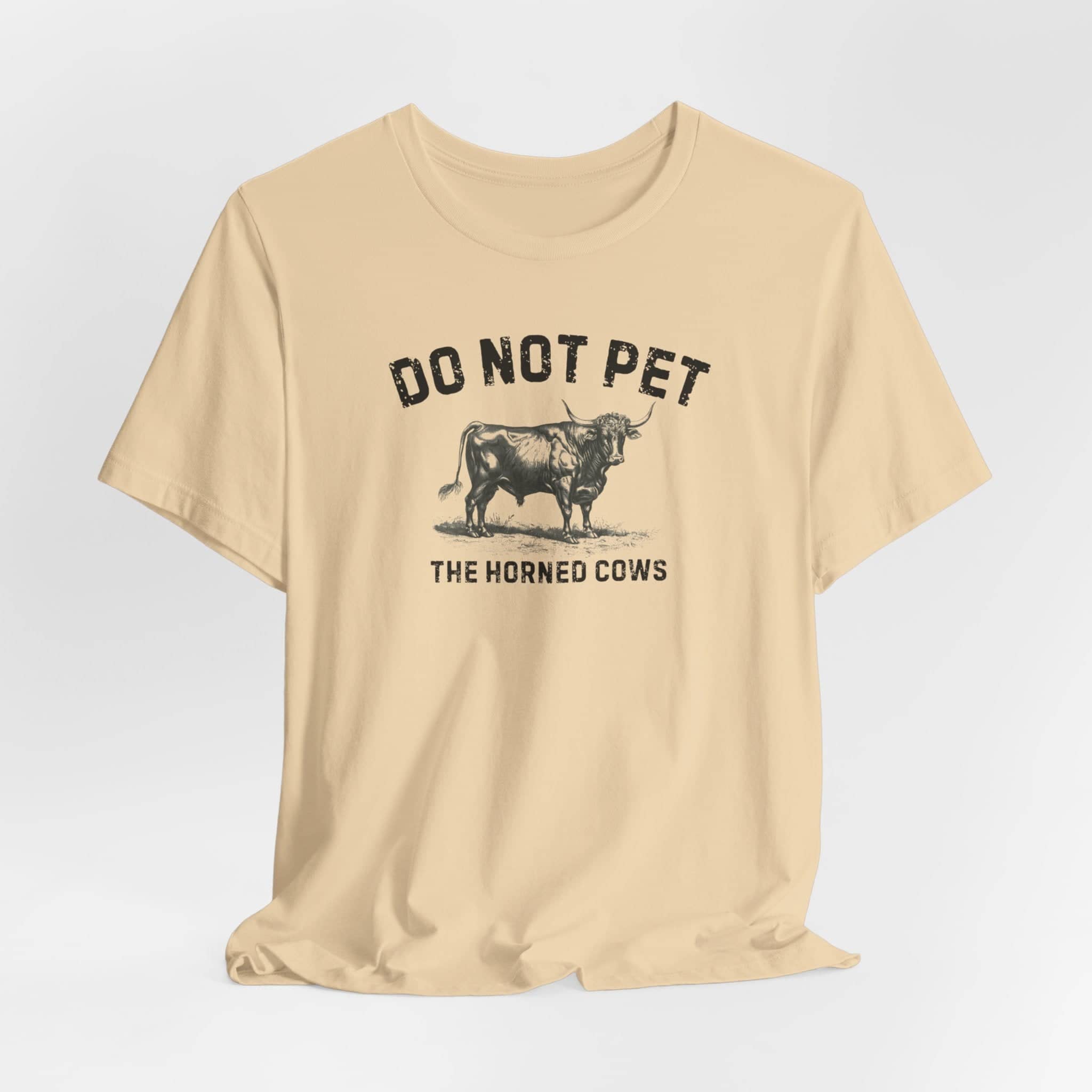 Do Not Pet The Horned Cows Shirt Funny Bull Lover Tee