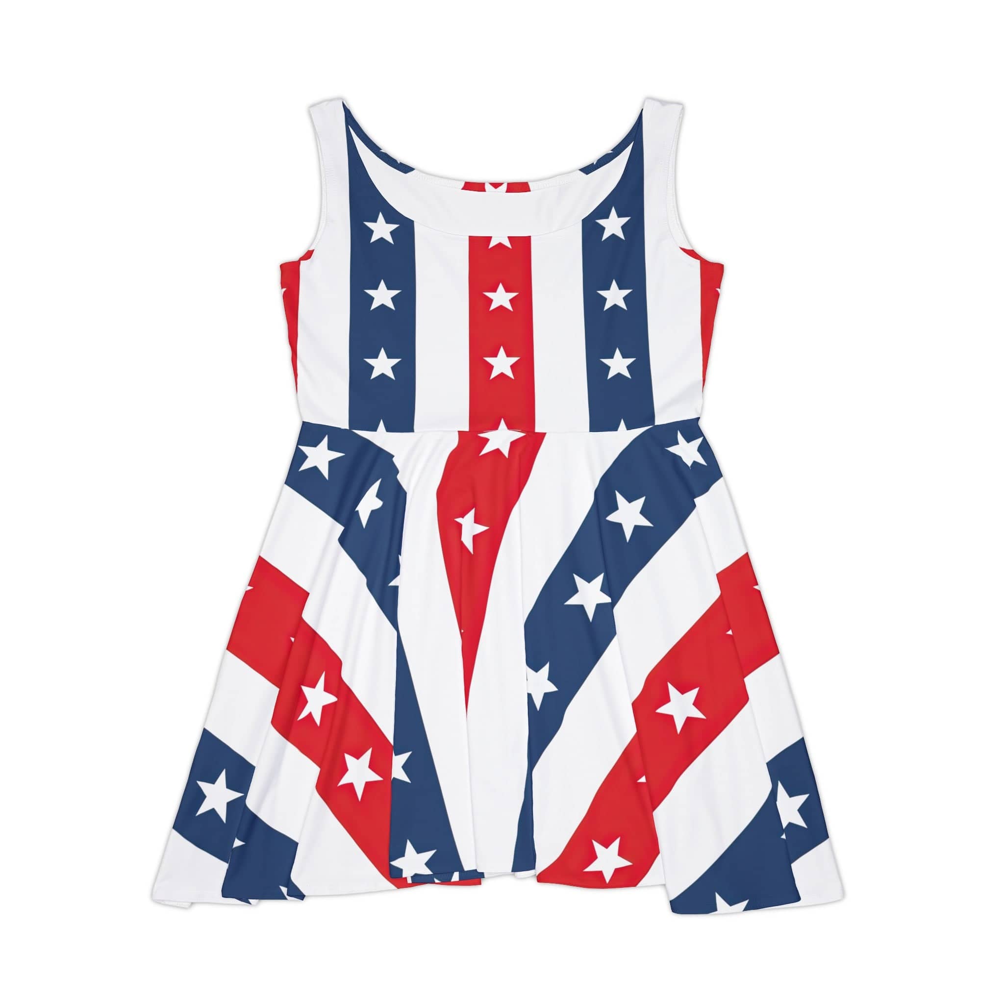 Star-Spangled Flare Summer Women's Skater Dress (AOP)