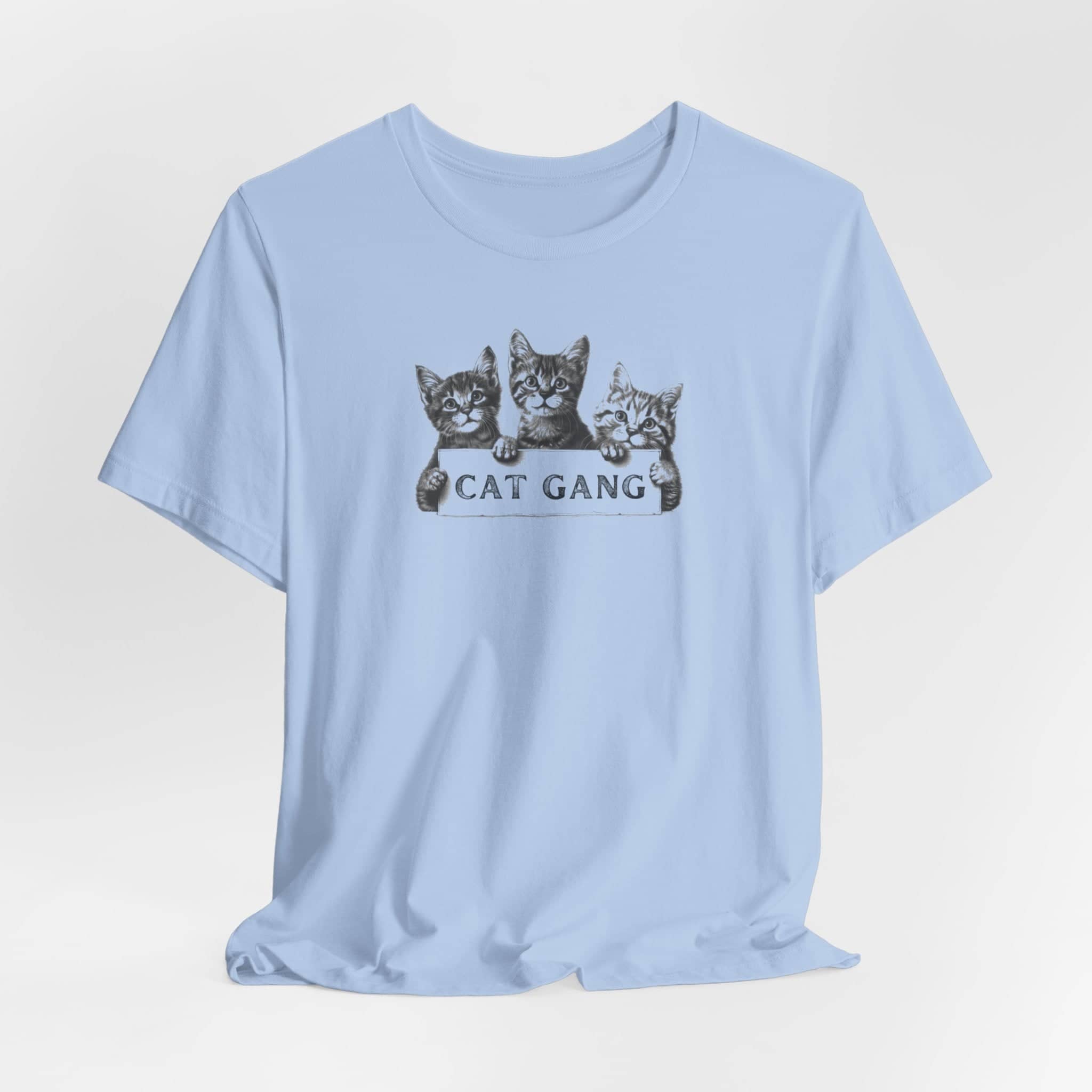 Cat Gang Shirt Funny Cat Lover Kitten Unisex Jersey Short Sleeve Tee
