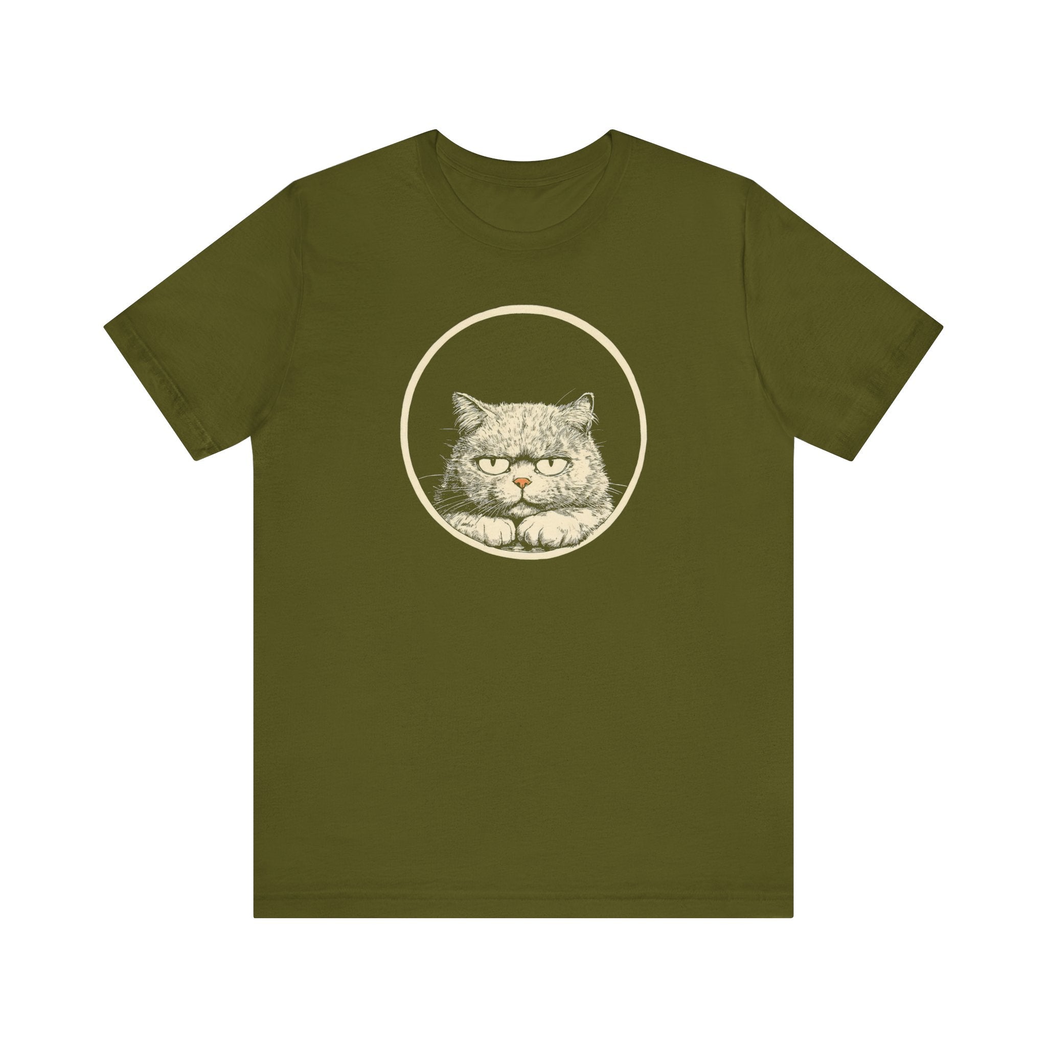 Grumpy Persian Cat Graphic Tee – Vintage Style Cat Lover Shirt
