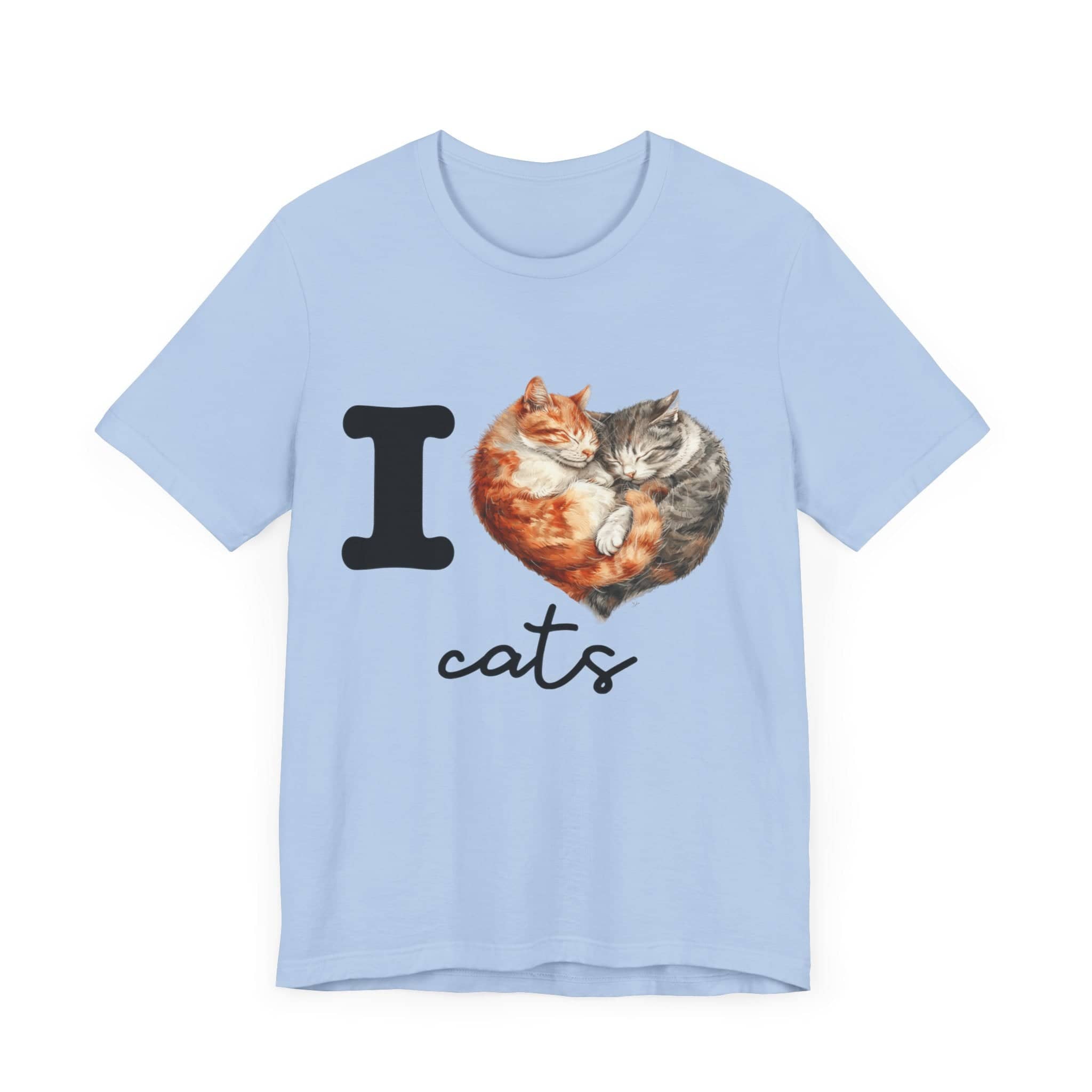 Feline Affection Tee - 'I Heart Cats' Cuddle Short Sleeve Tee