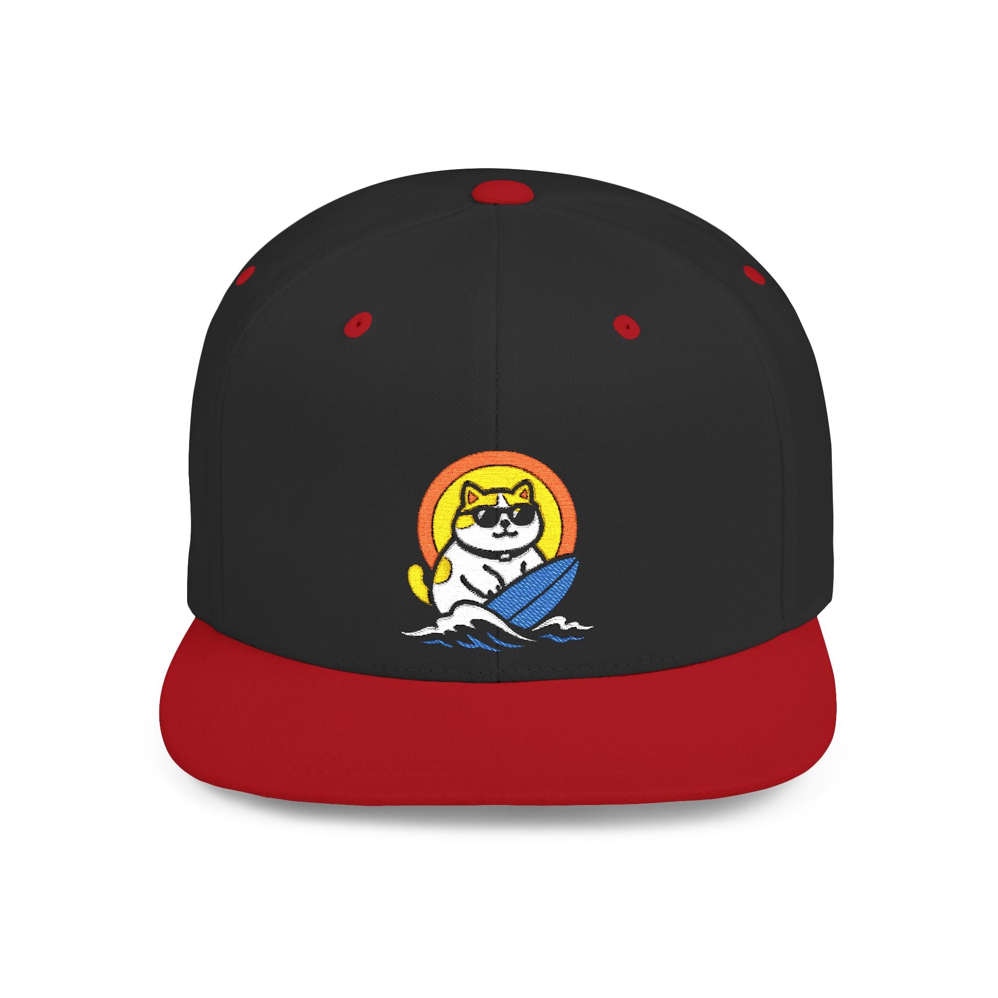 Chonky Tuxedo Surf Cat Snapback Hat