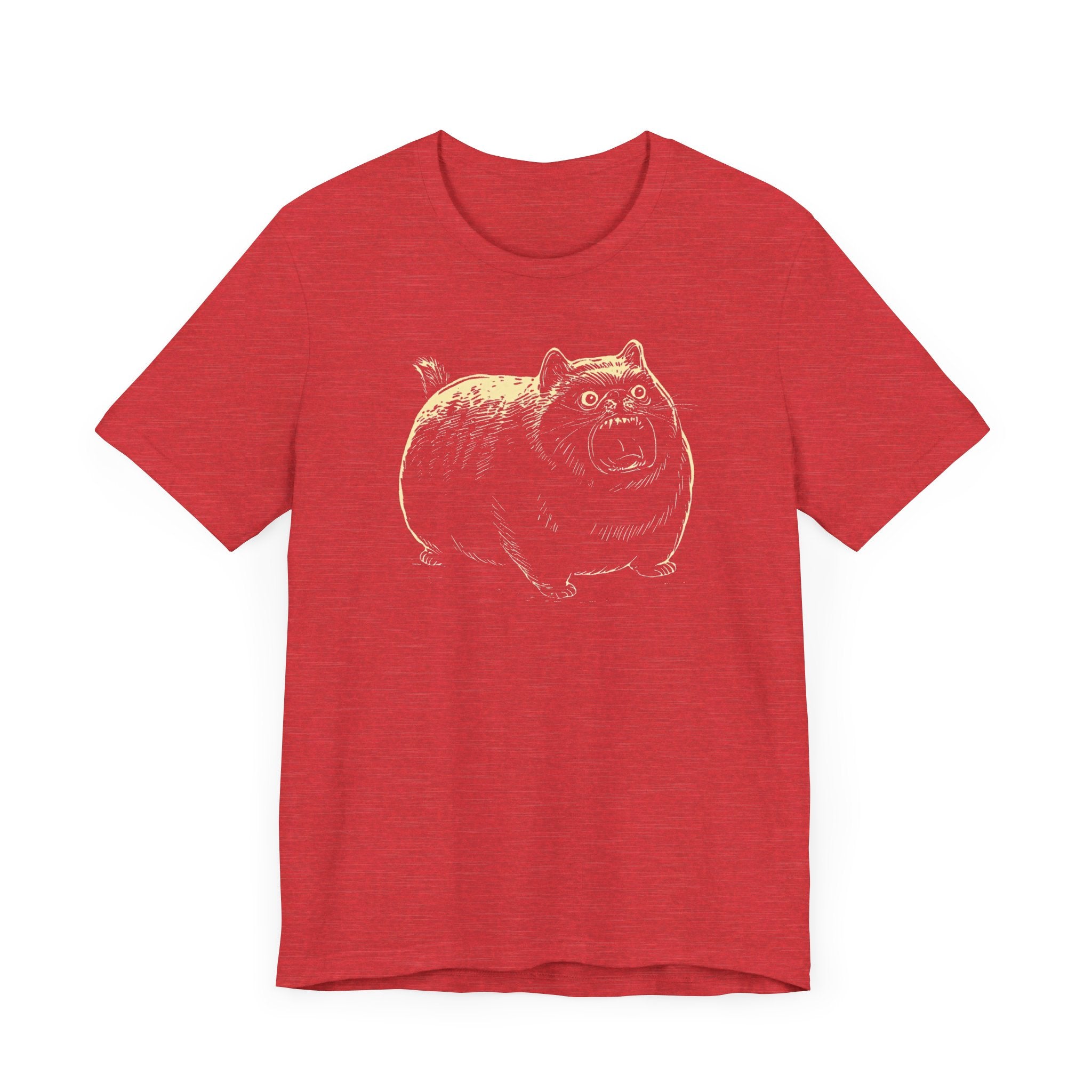 Angry Chubby Cat Graphic T-Shirt