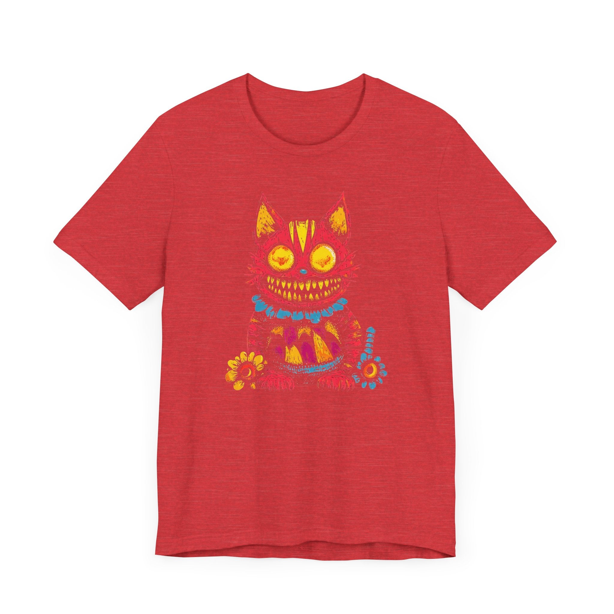 Psychedelic Grinning Cat Graphic Tee