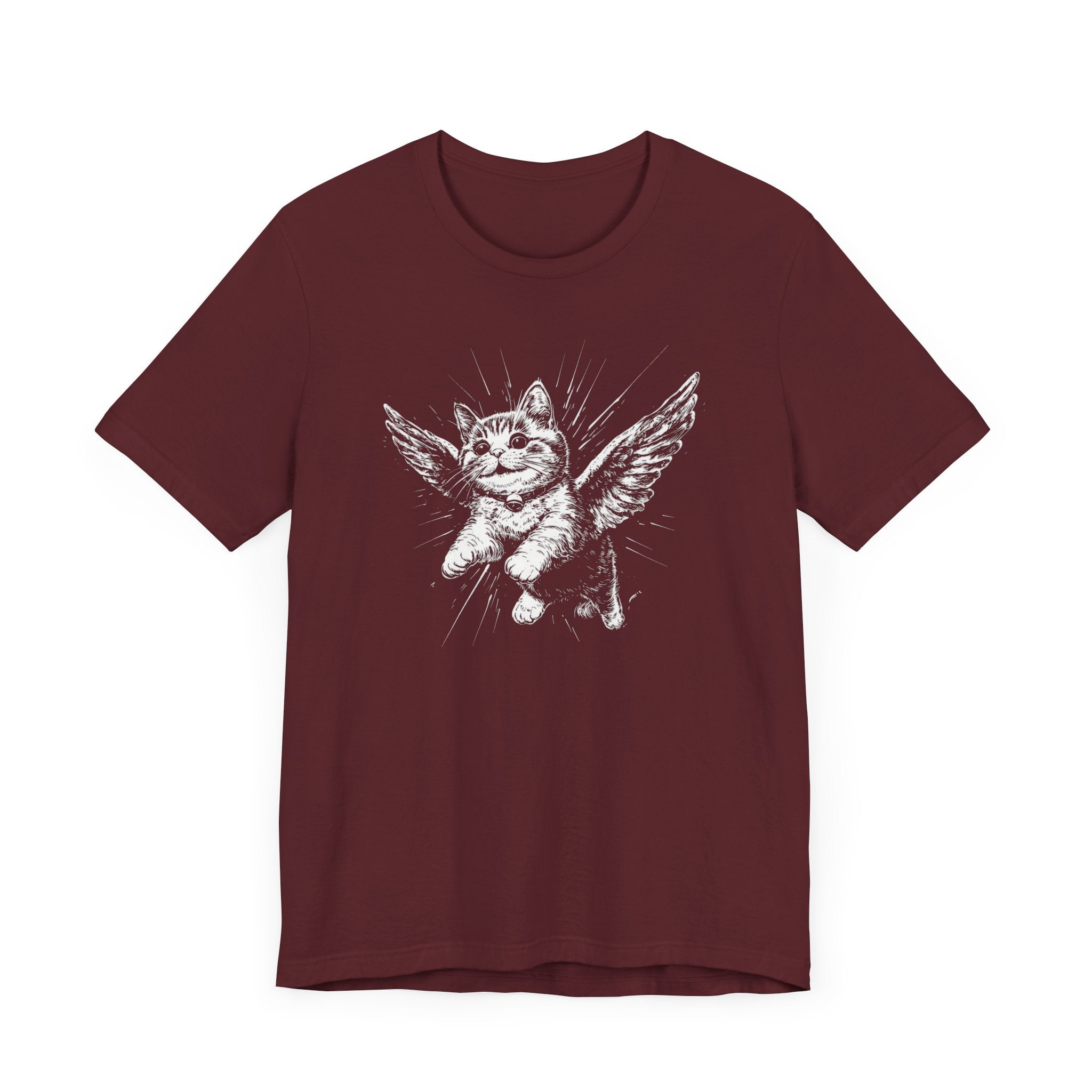Flying Kitten with Angel Wings Graphic T-Shirt