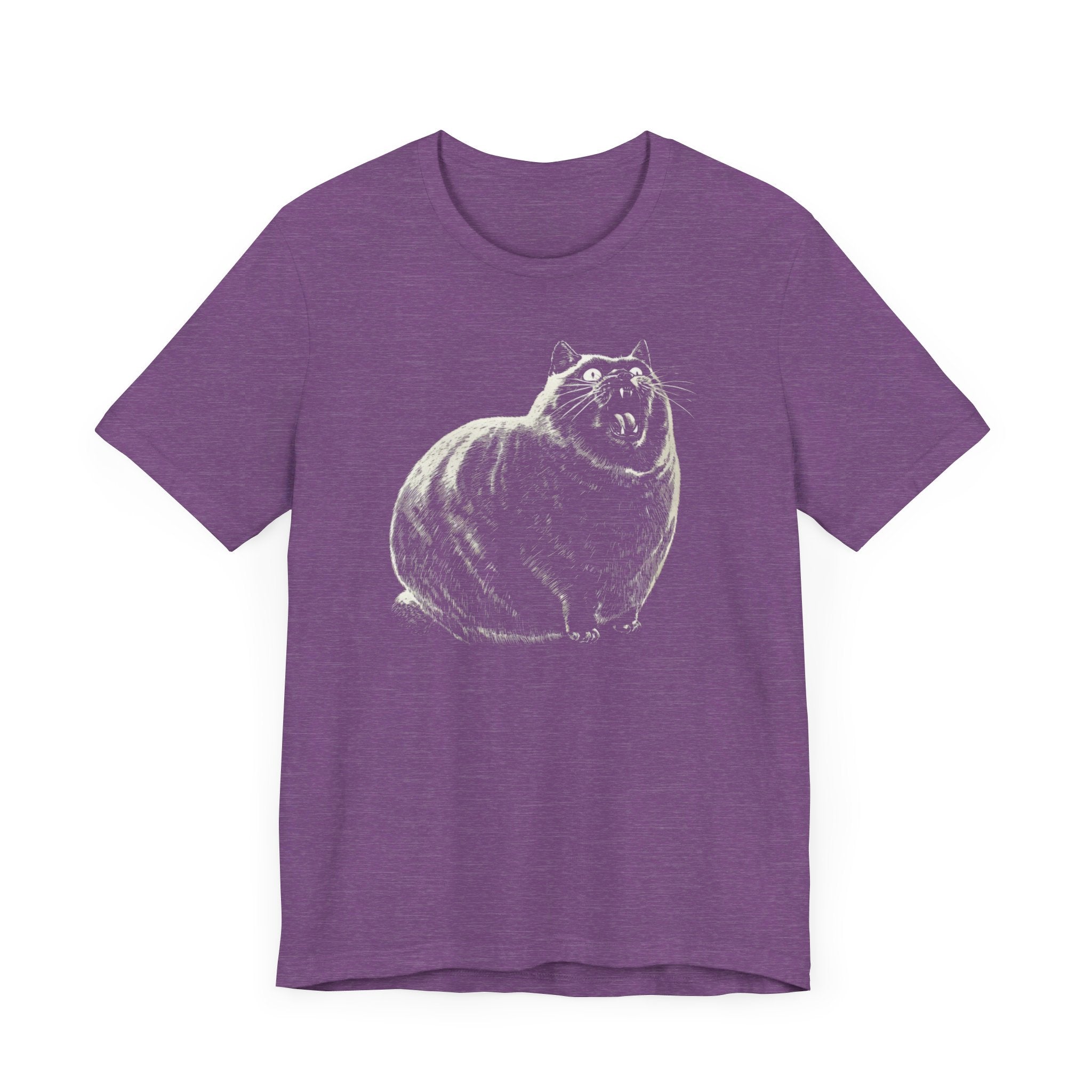 Yowling Chonky Cat Graphic T-Shirt Funny Cat Lover Tee