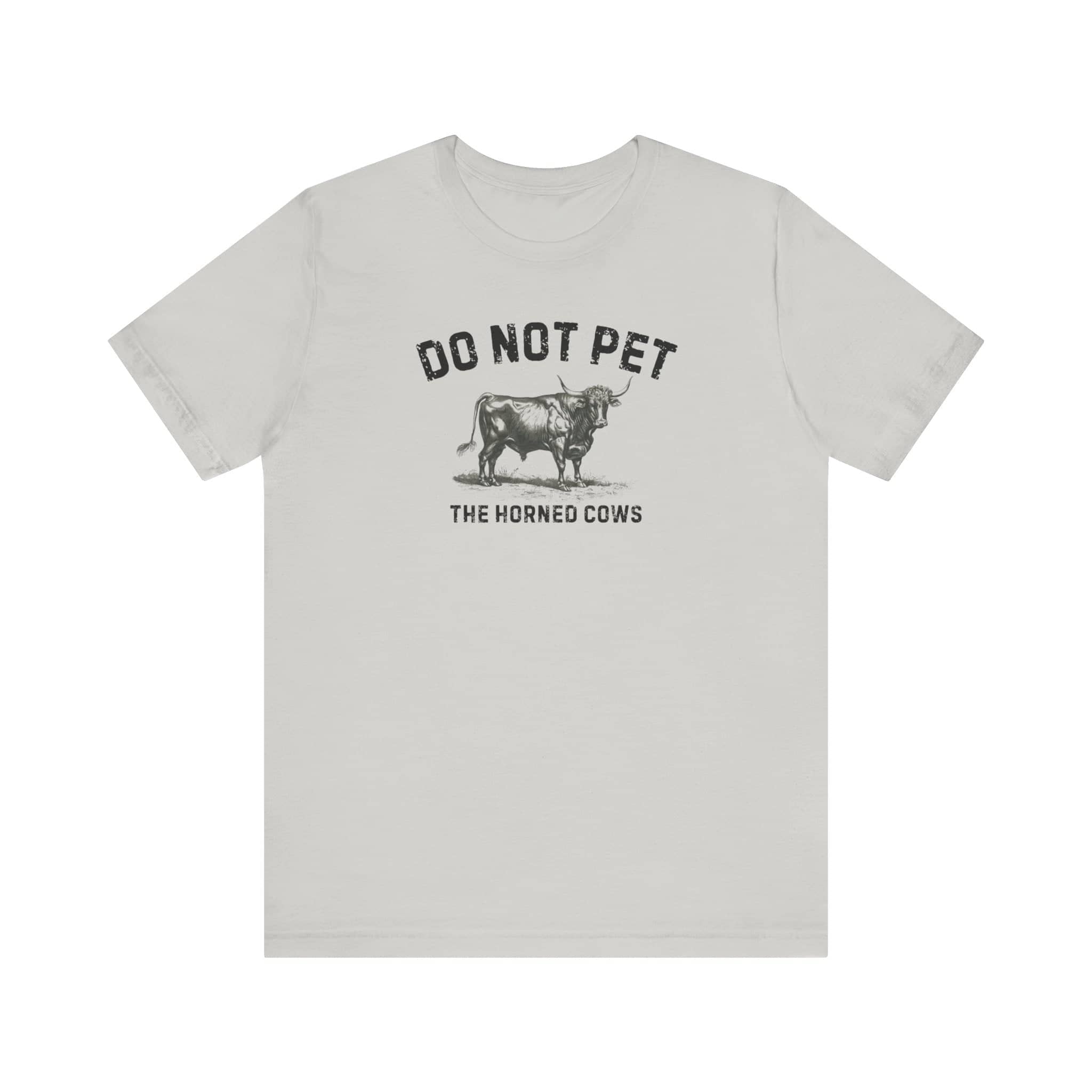 Do Not Pet The Horned Cows Shirt Funny Bull Lover Tee