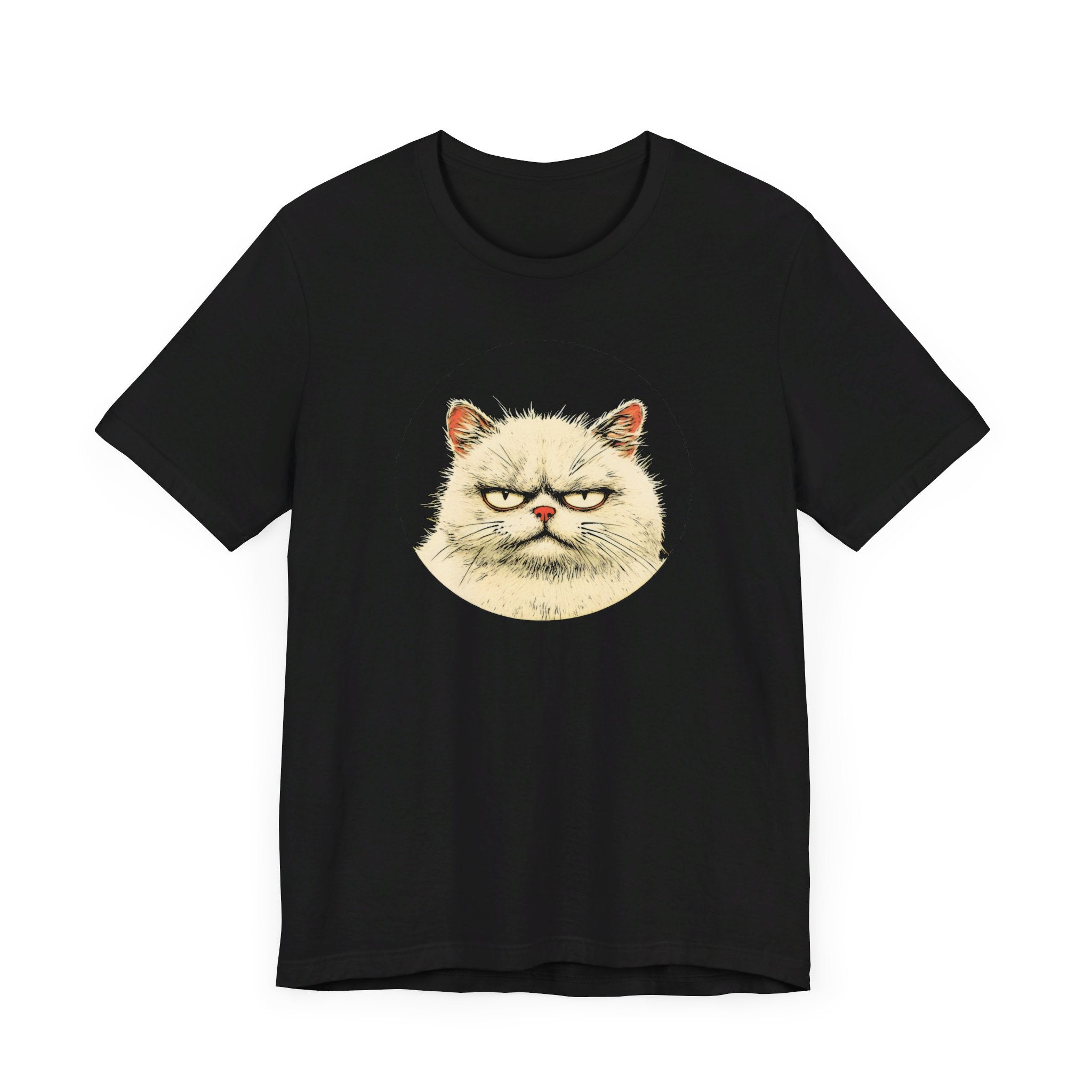 Grumpy Persian Cat Graphic Tee – Vintage Style Cat Lover Shirt