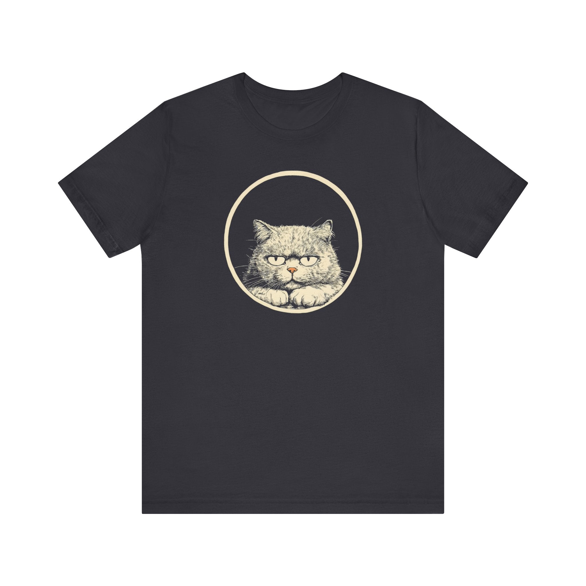 Grumpy Persian Cat Graphic Tee – Vintage Style Cat Lover Shirt