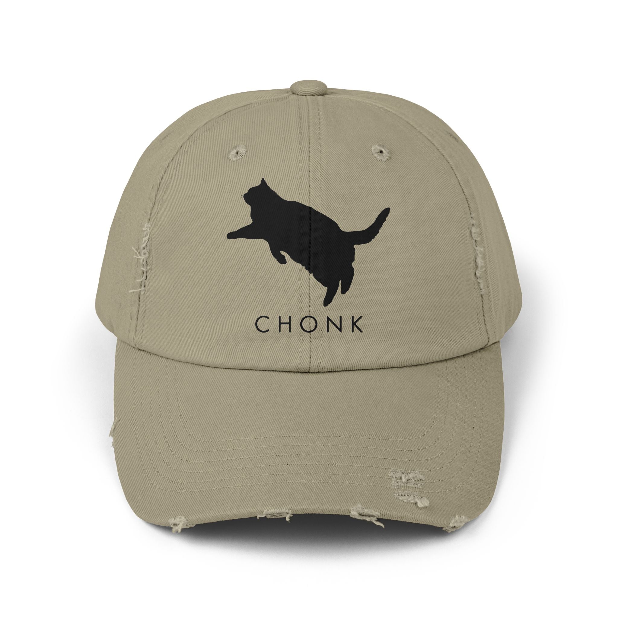 Distressed Cat Lover Cap, Funny Pet Hat for Cat Owners, Adjustable Cap for Summer, Gift for Cat Lovers, Cute Chonk Cap