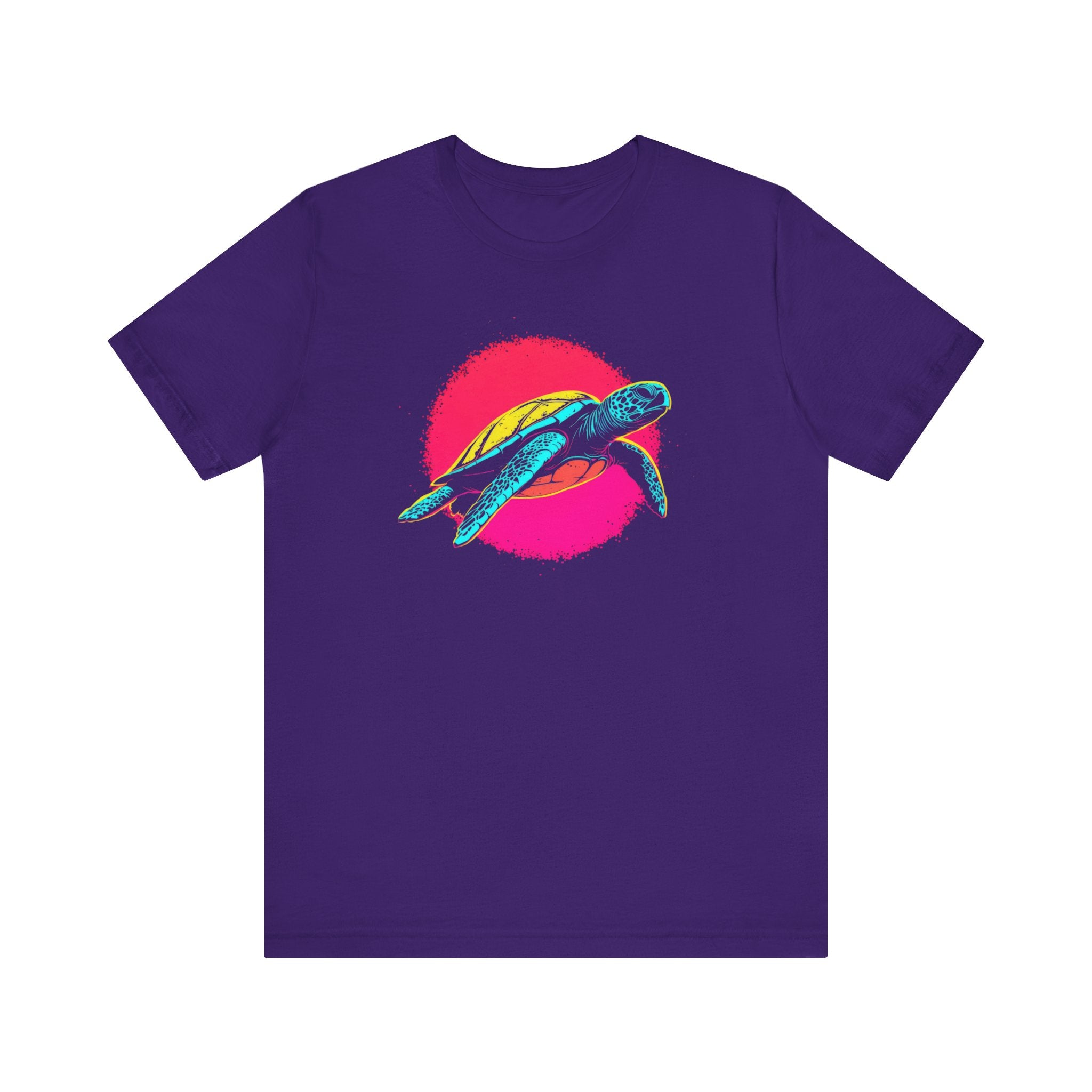 Neon Sea Turtle T-Shirt - Vibrant Ocean Vibes