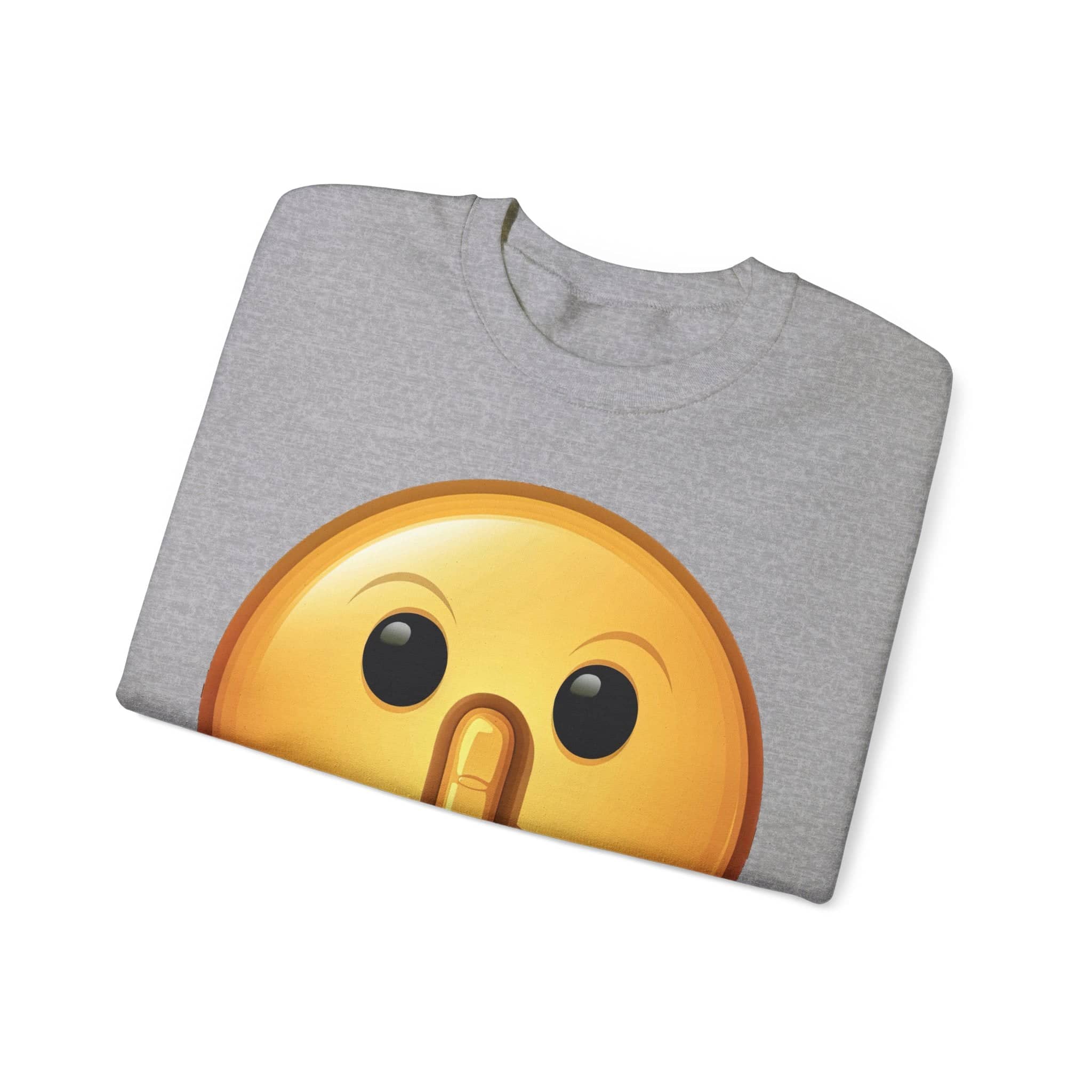 Middle Finger FU Shh Silent Protest Emoji Unisex Heavy Blend™ Crewneck Sweatshirt