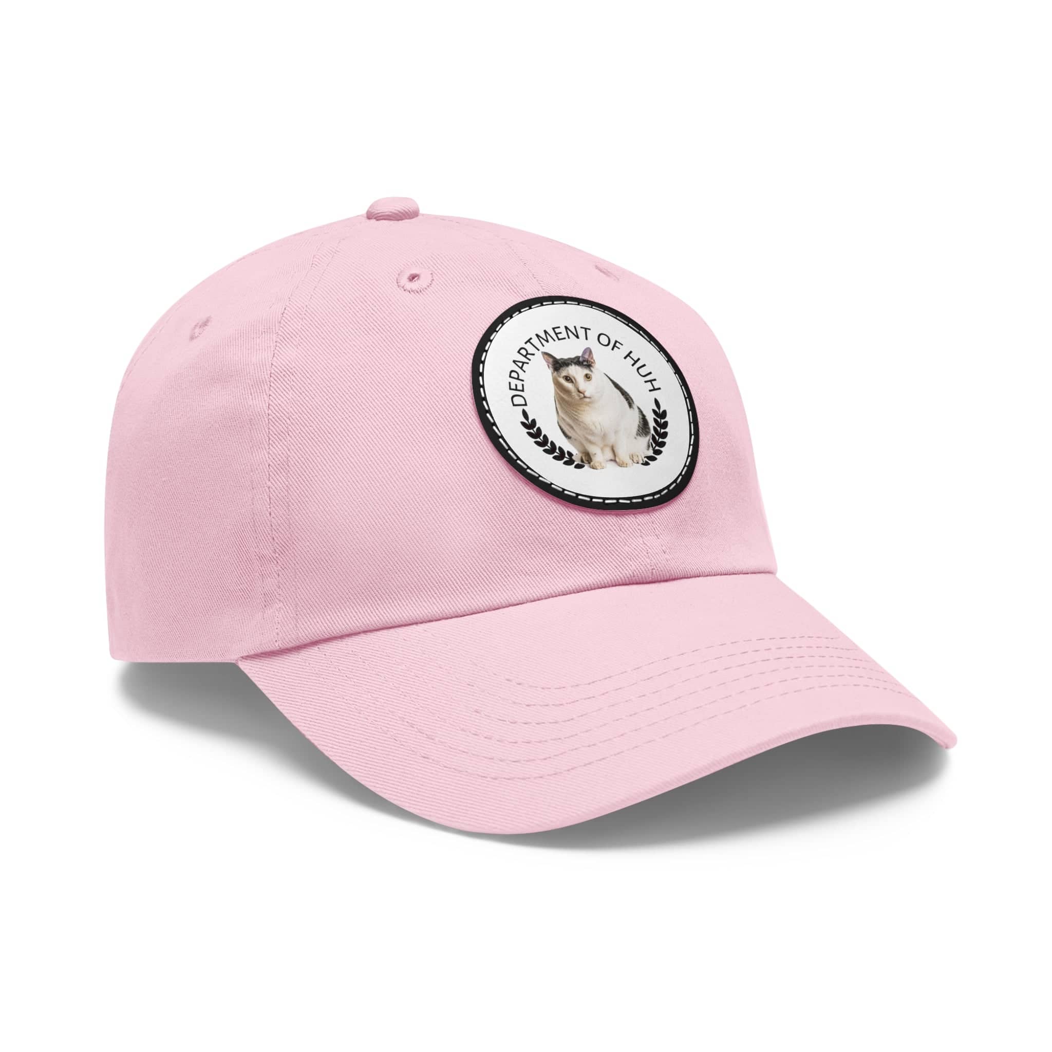 Department of HUH Cat Dad Hat with Leather Patch (Round)