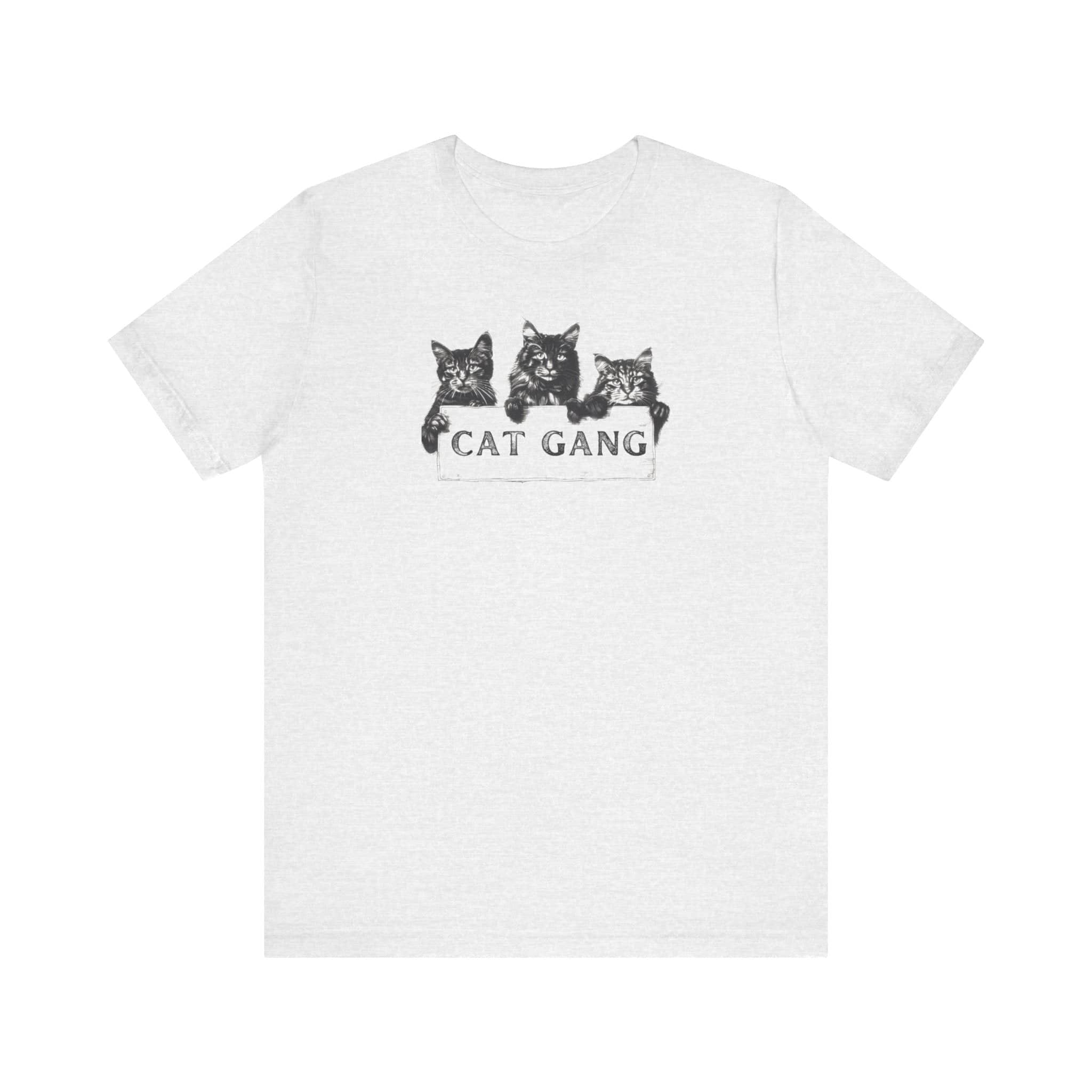Cat Gang Shirt Funny Cat Lover Unisex Jersey Short Sleeve Tee
