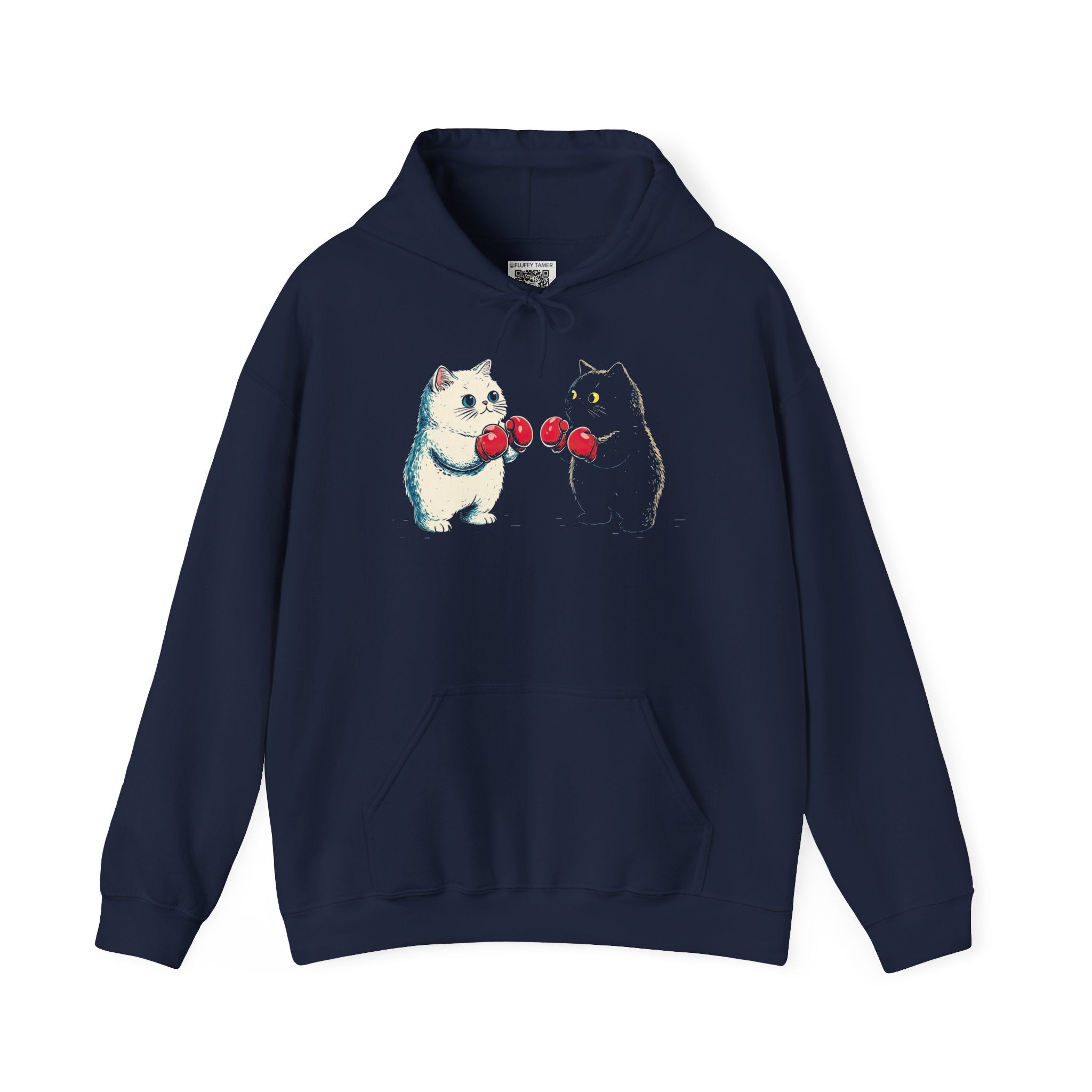 Hooded Sweatshirt - Boxing Cats Design