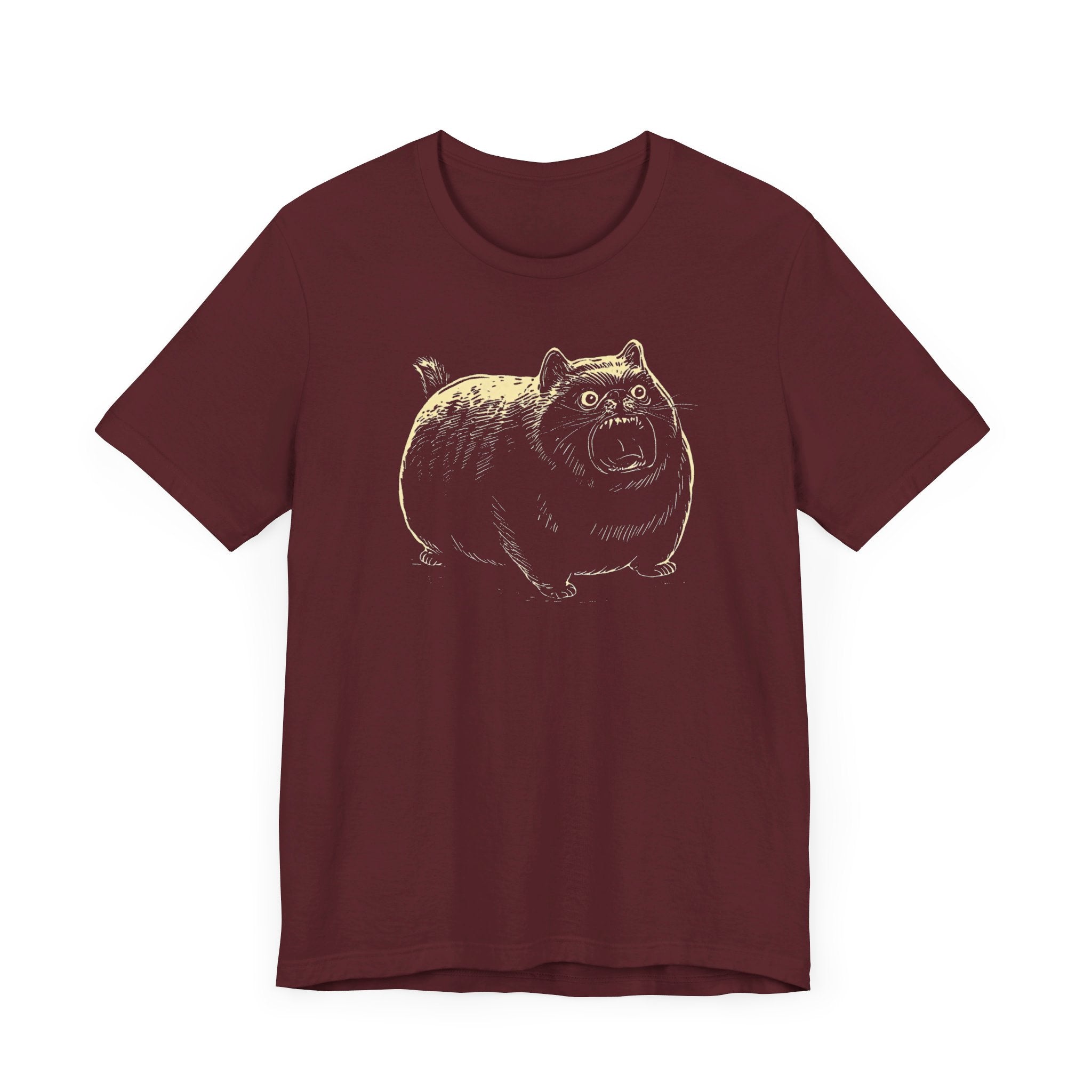 Angry Chubby Cat Graphic T-Shirt