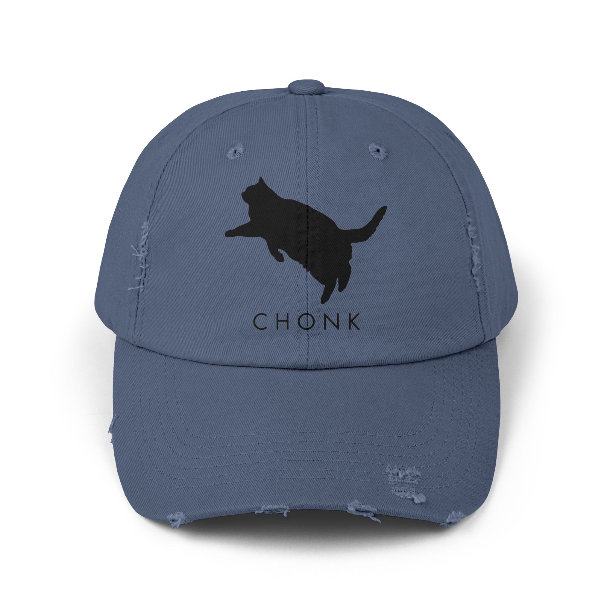 Distressed Cat Lover Cap, Funny Pet Hat for Cat Owners, Adjustable Cap for Summer, Gift for Cat Lovers, Cute Chonk Cap