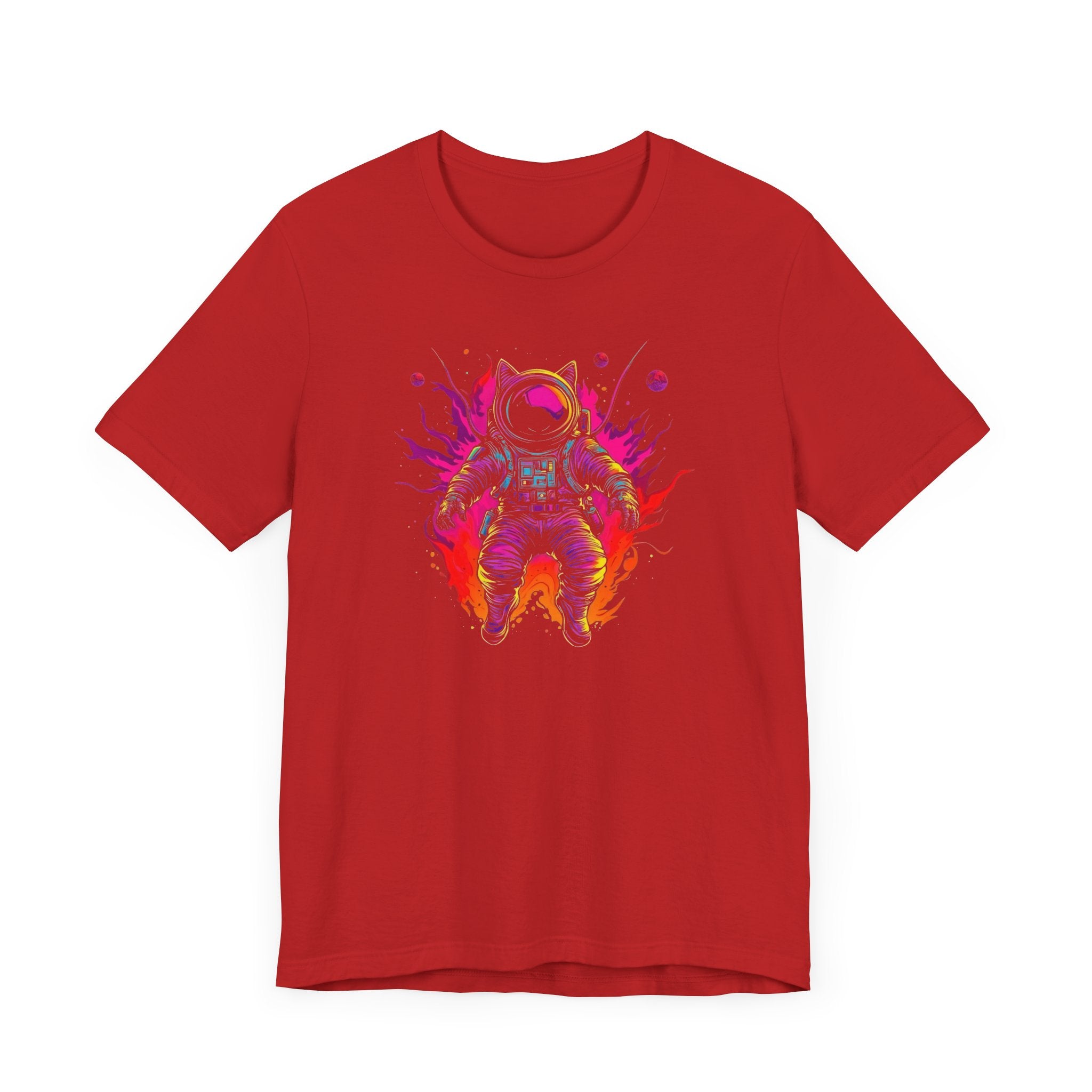 Neon Astronaut Cat T-Shirt