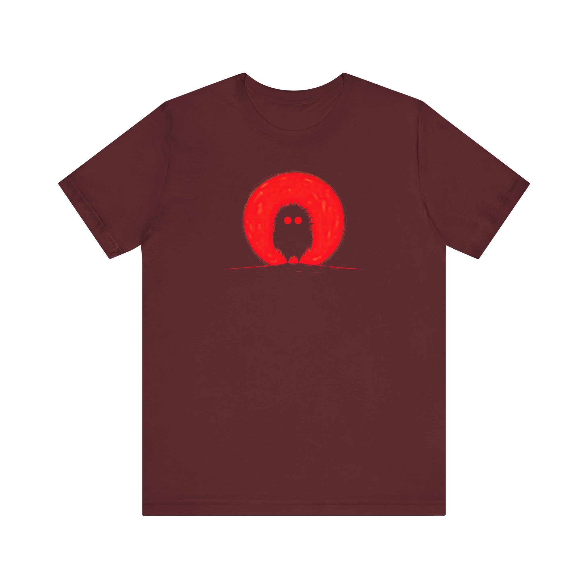 Red Moon Silhouette Creature Graphic Tee