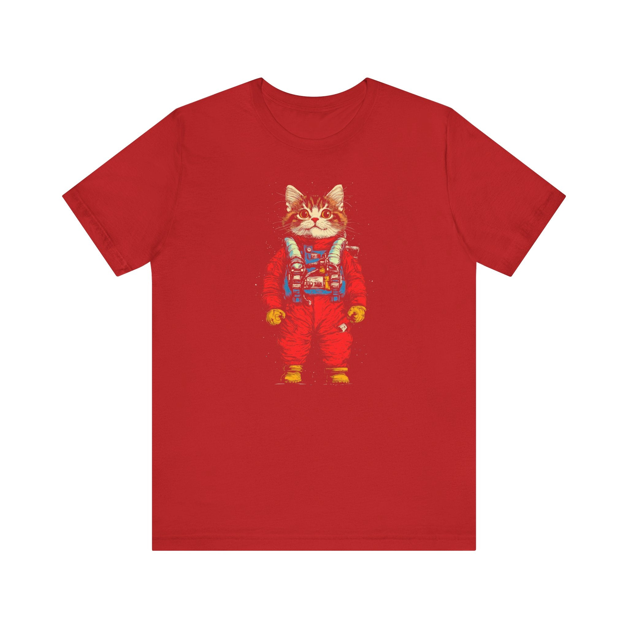 Astronaut Kitten in Red Spacesuit T-Shirt