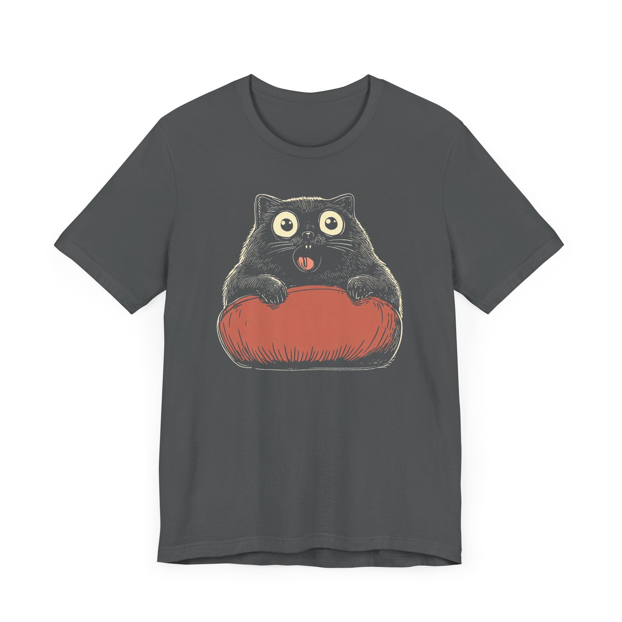 Quirky Cat on Pillow Graphic Tee