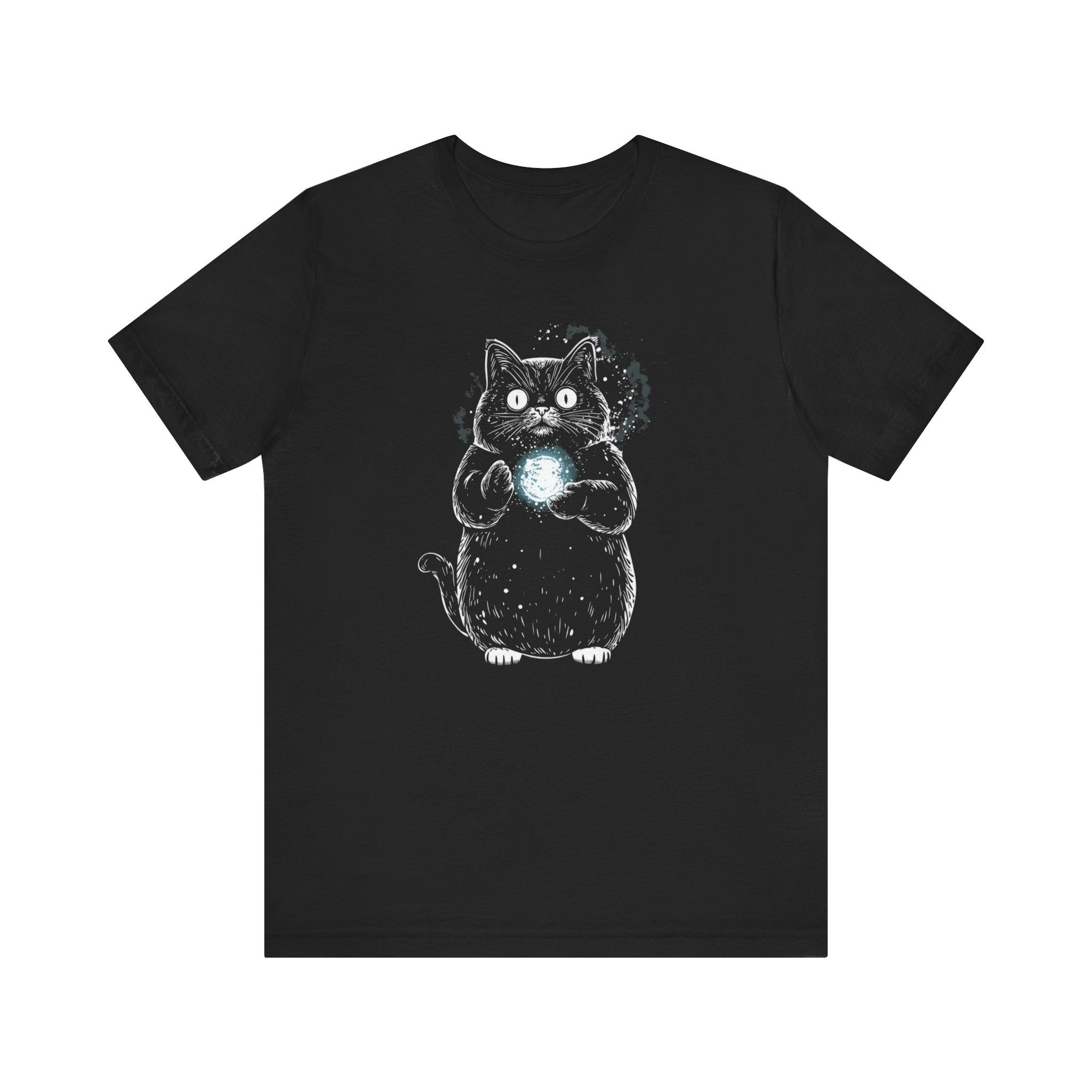 Mystical Cat T-Shirt Magic Orb Design