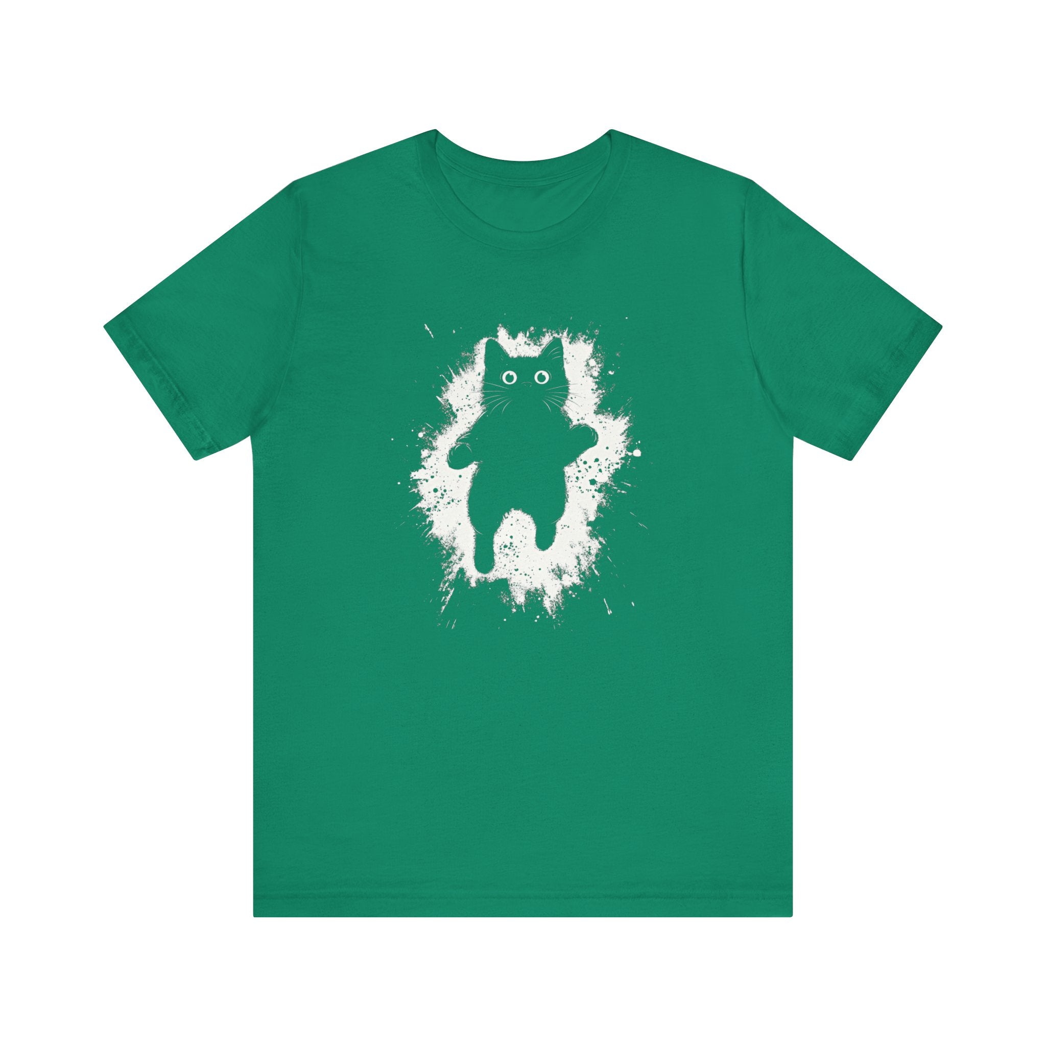 Floating Cat T-Shirt Minimalist and Quirky Design