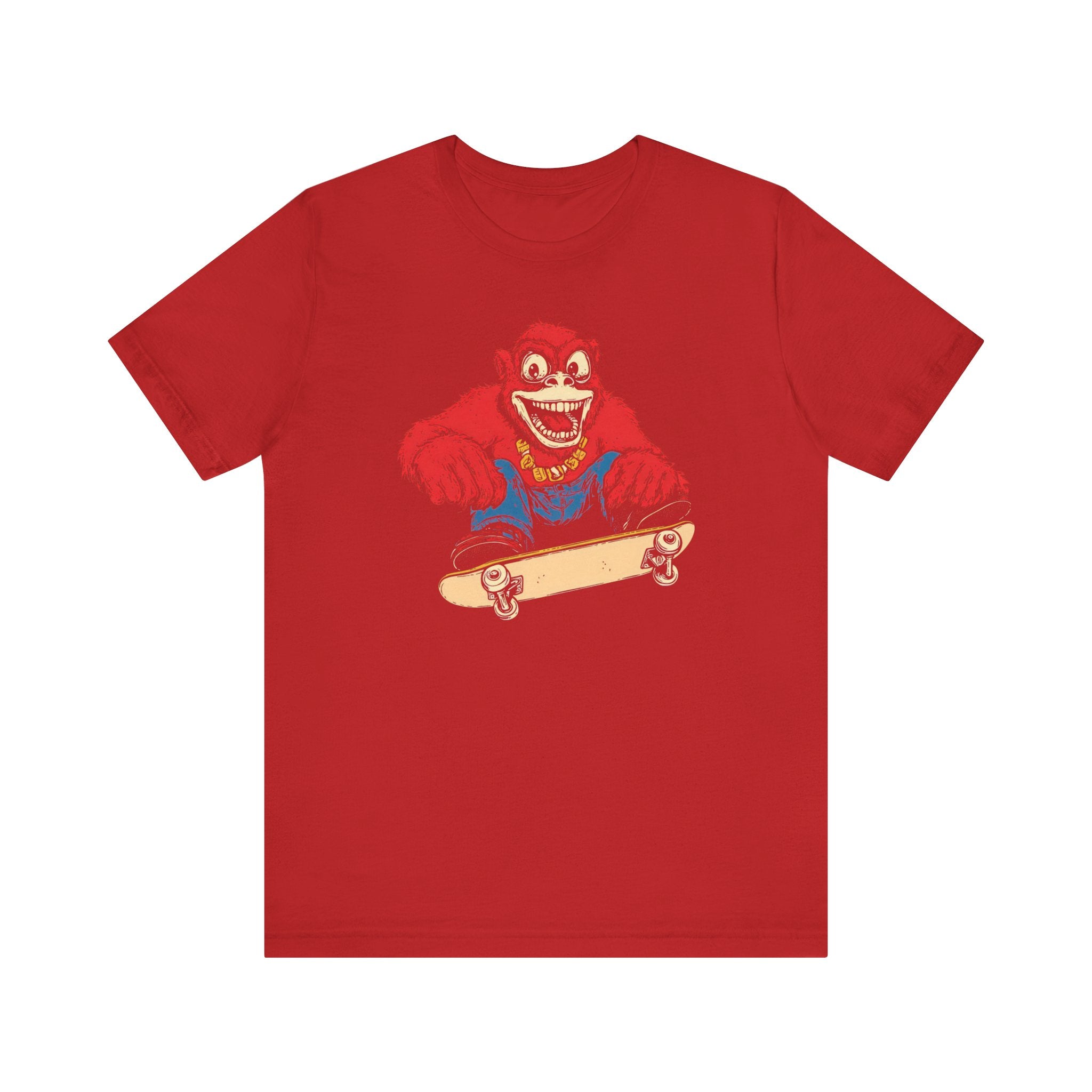 Skateboarding Gorilla T-Shirt - Cool Retro Style Ape Graphic Tee