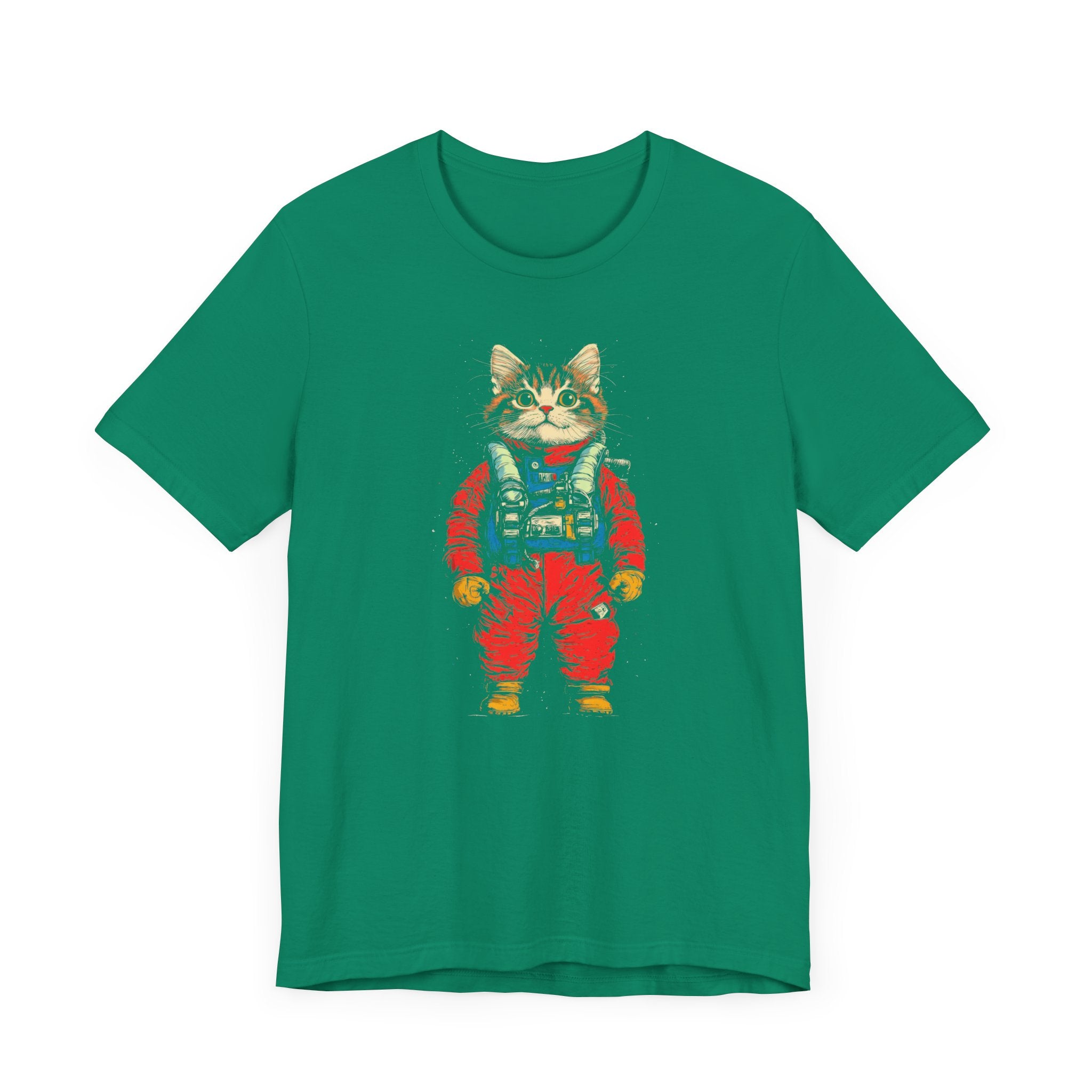Astronaut Kitten in Red Spacesuit T-Shirt
