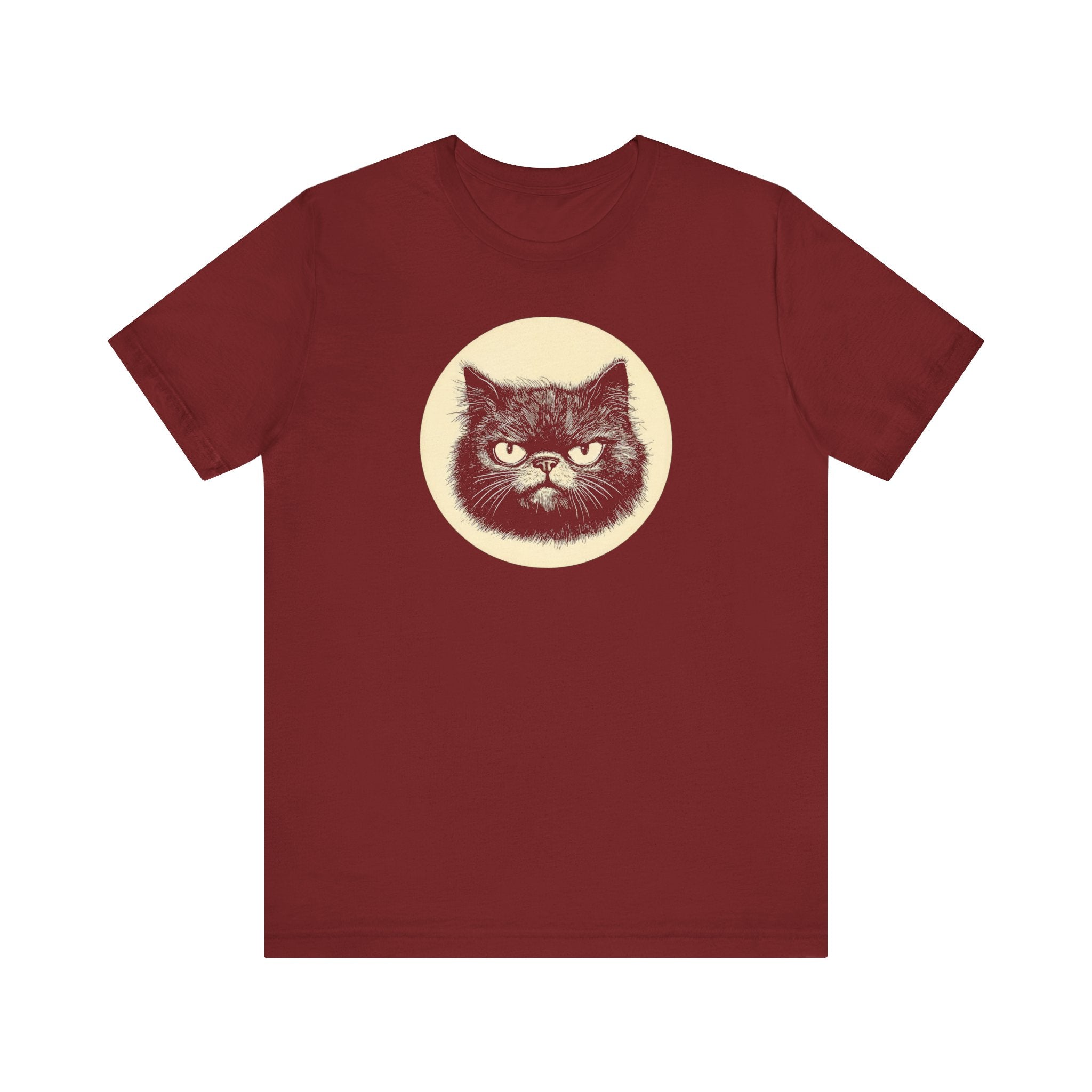 Grumpy Black Cat Graphic Tee – Vintage Style Cat Lover Shirt