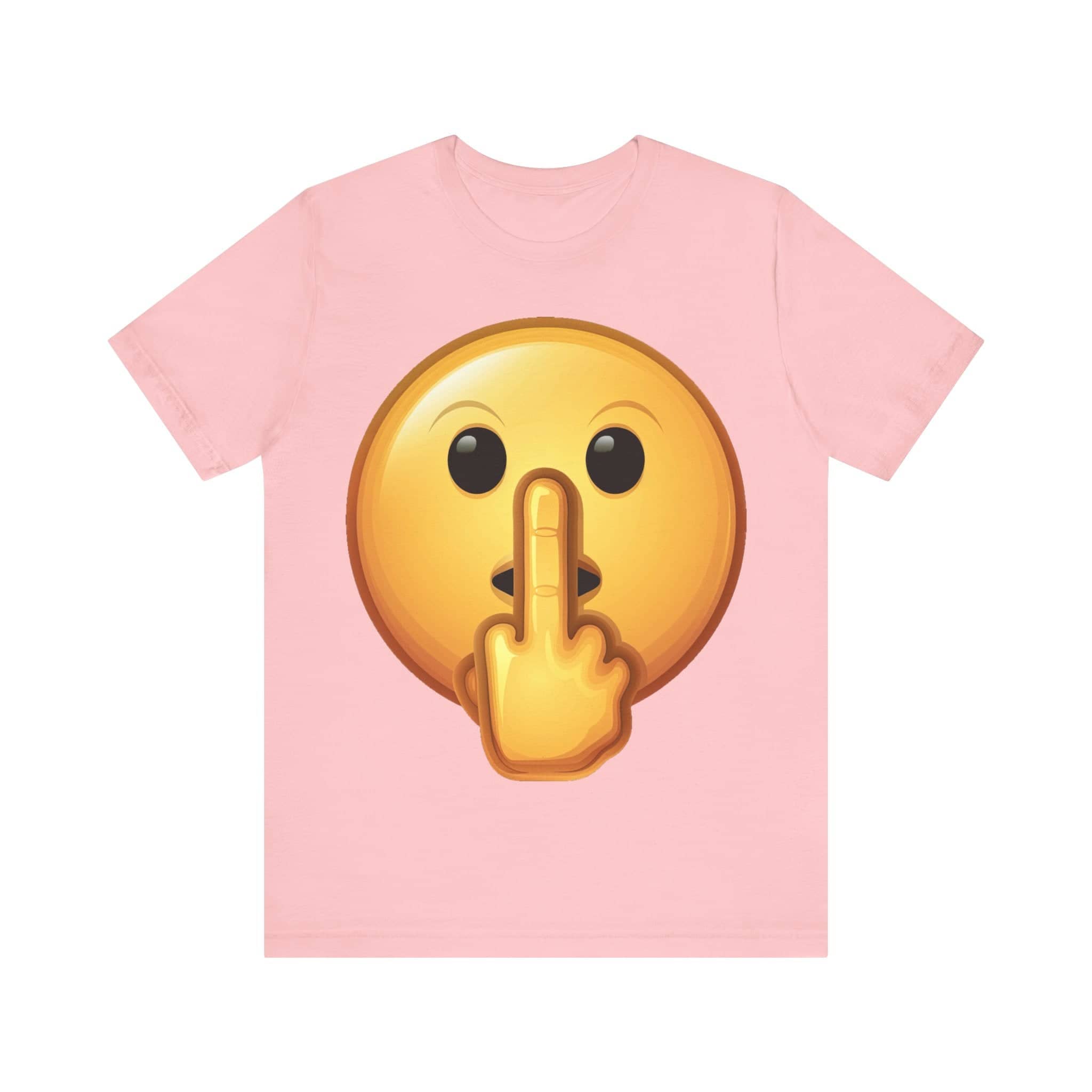 Middle Finger FU Shh Silent Protest Emoji Tee