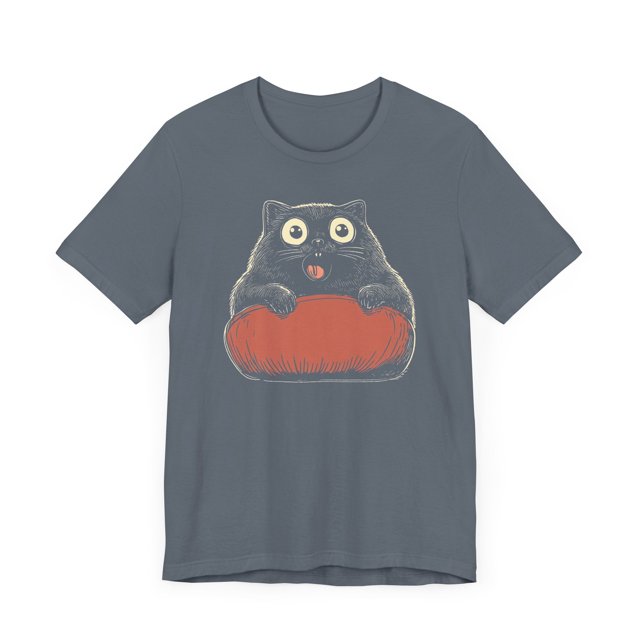 Quirky Cat on Pillow Graphic Tee