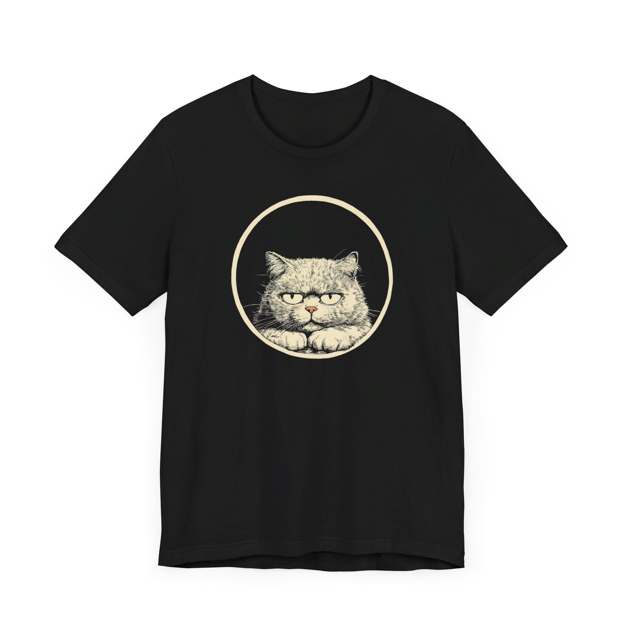 Grumpy Persian Cat Graphic Tee – Vintage Style Cat Lover Shirt