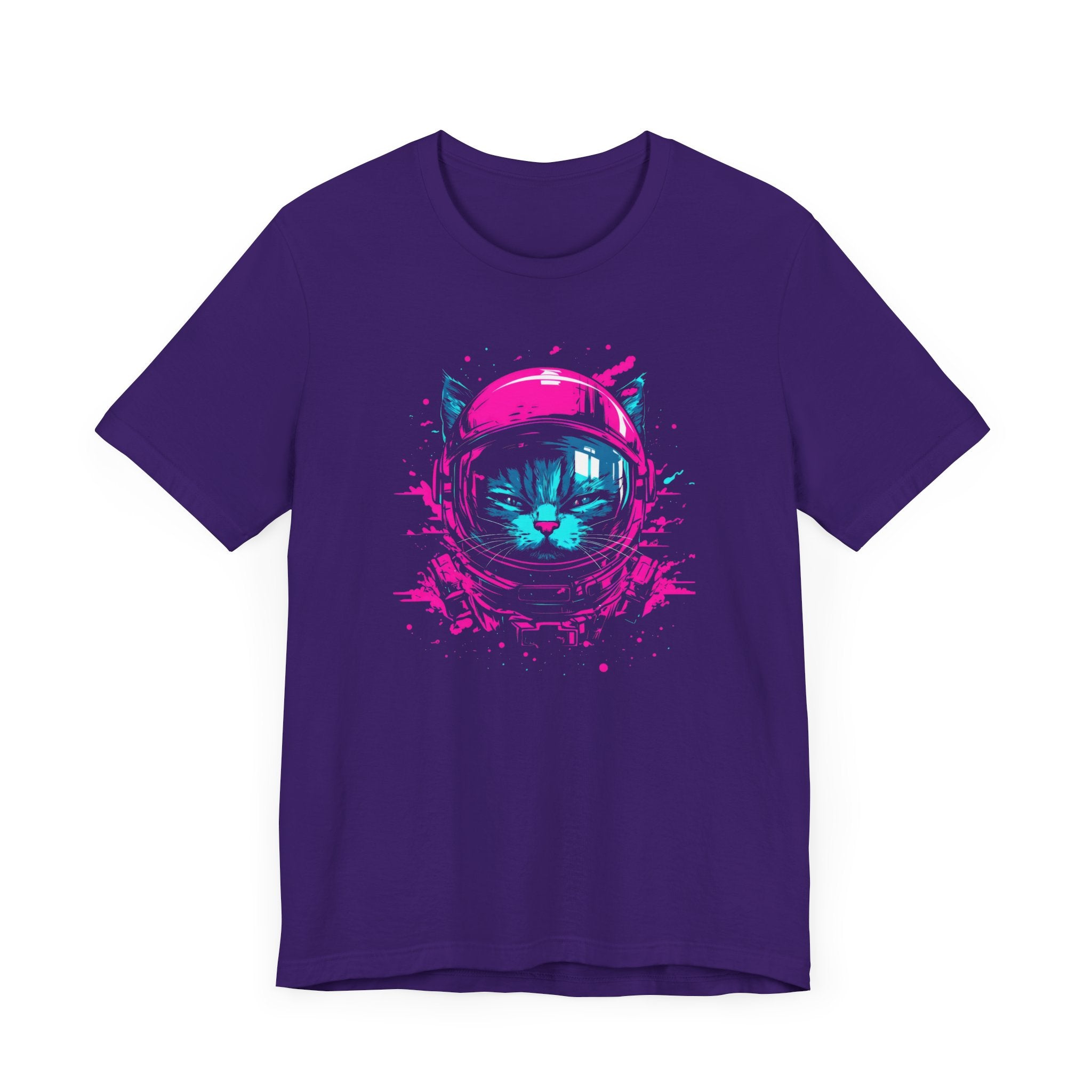 Neon Astronaut Cat T-Shirt