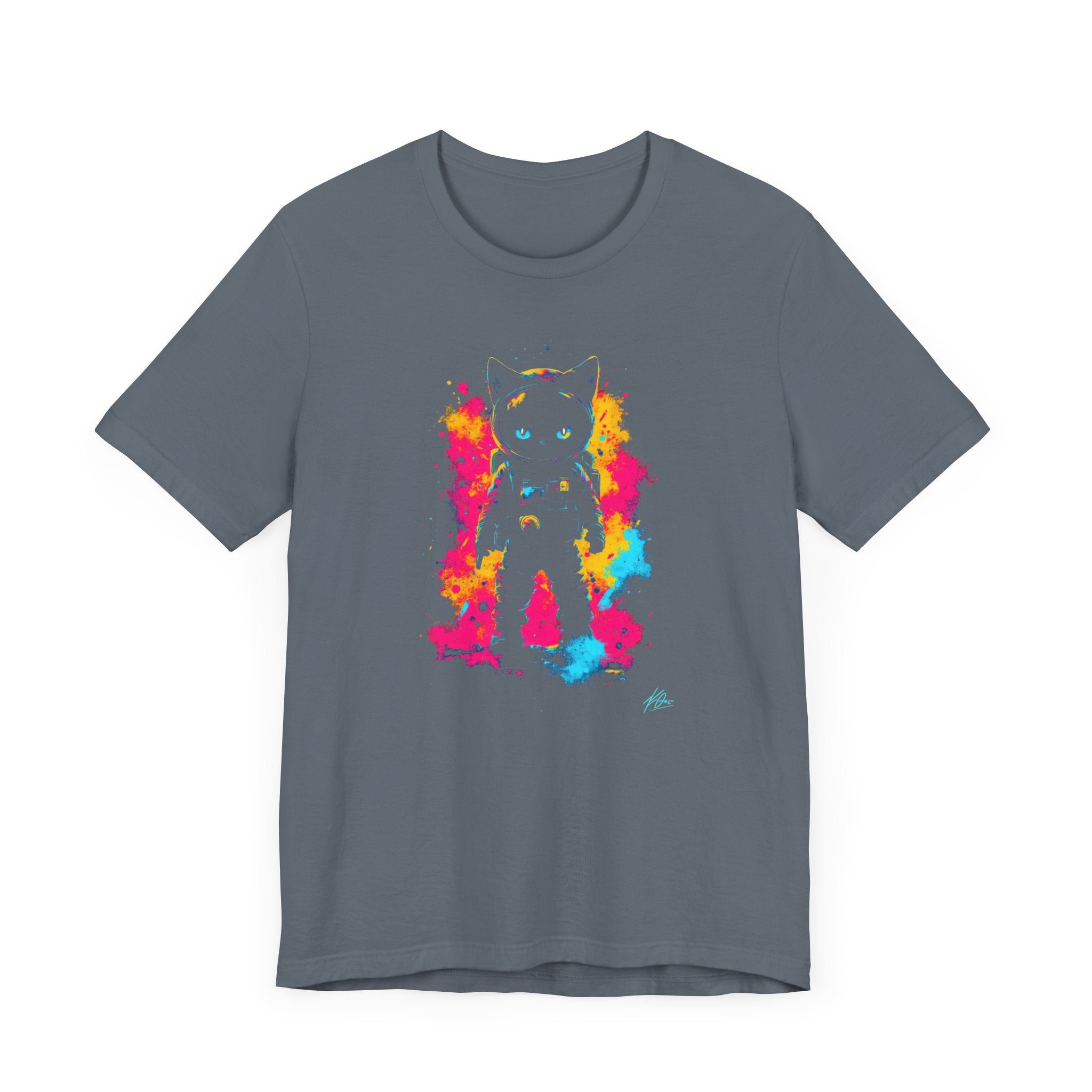 Neon Astronaut Cat T-Shirt