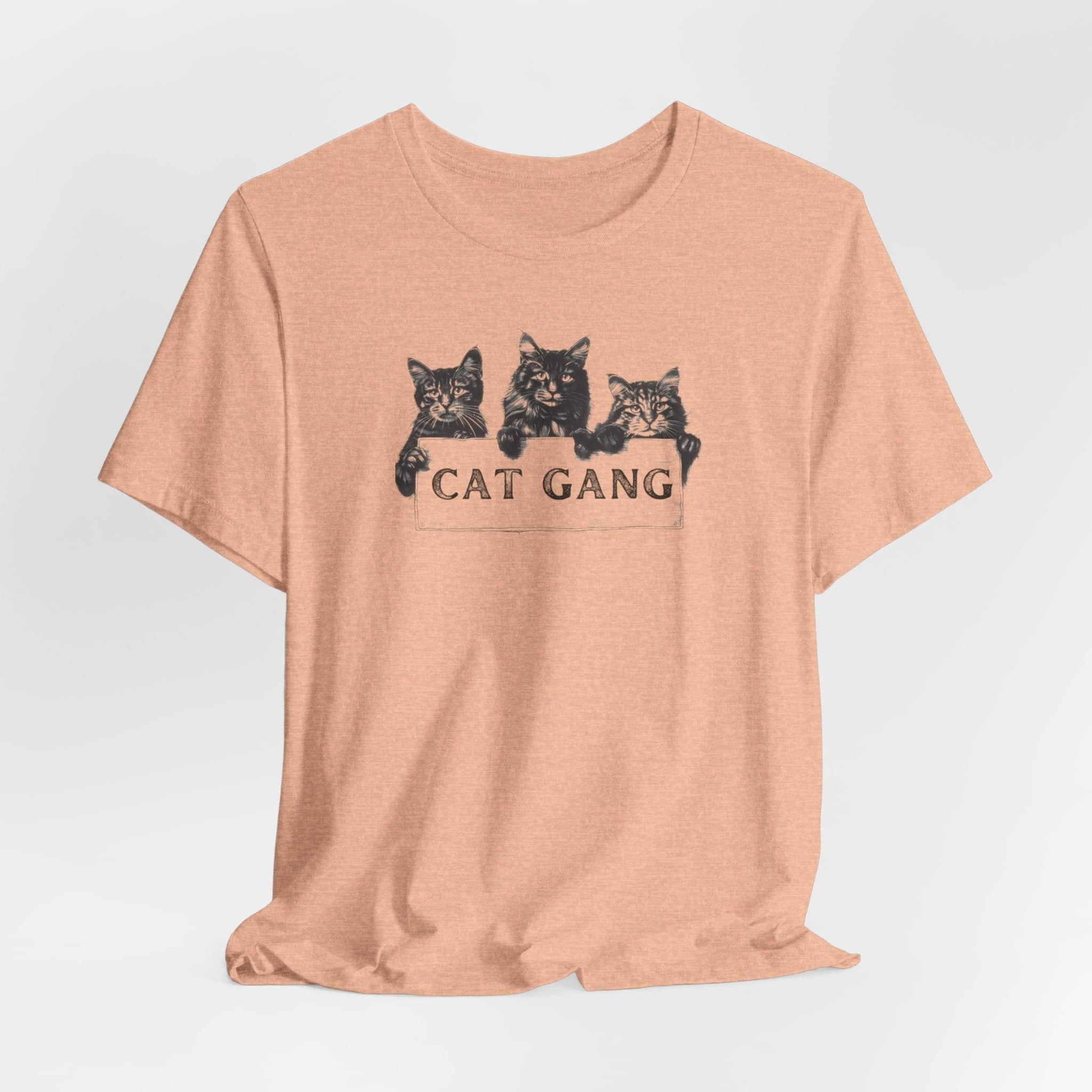 Cat Gang Shirt Funny Cat Lover Unisex Jersey Short Sleeve Tee