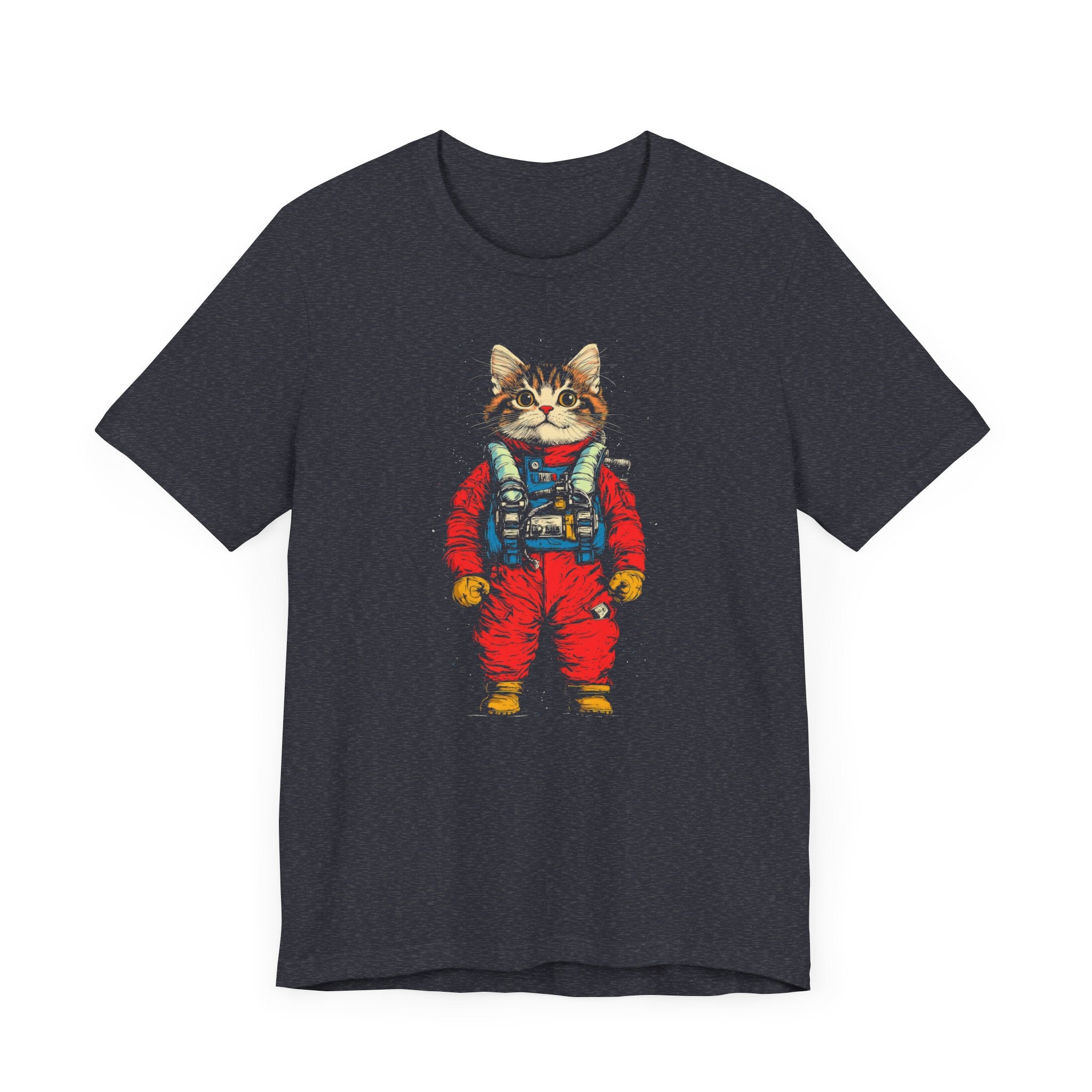 Astronaut Kitten in Red Spacesuit T-Shirt