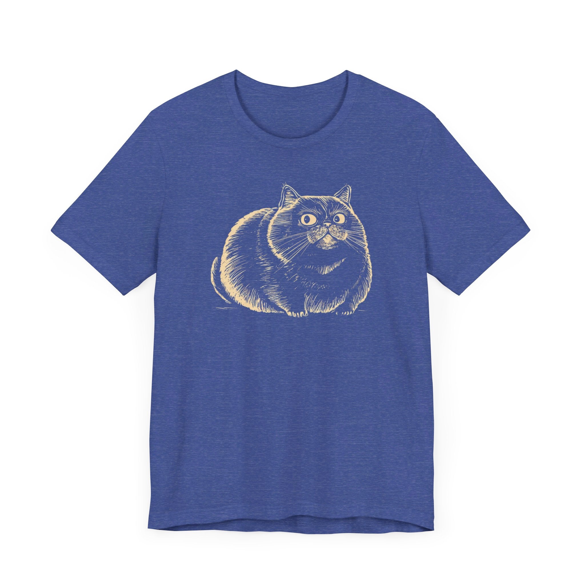 Chubby Cat Illustration T-Shirt