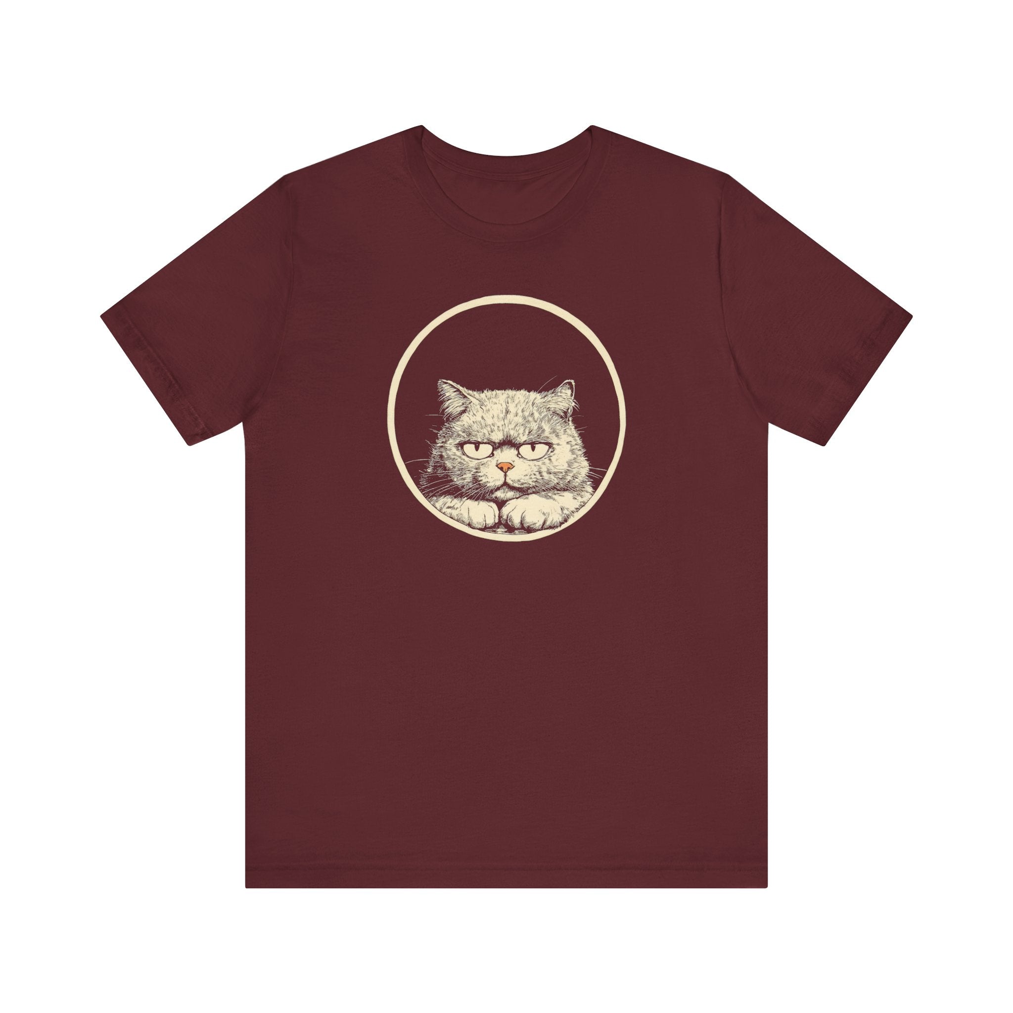 Grumpy Persian Cat Graphic Tee – Vintage Style Cat Lover Shirt