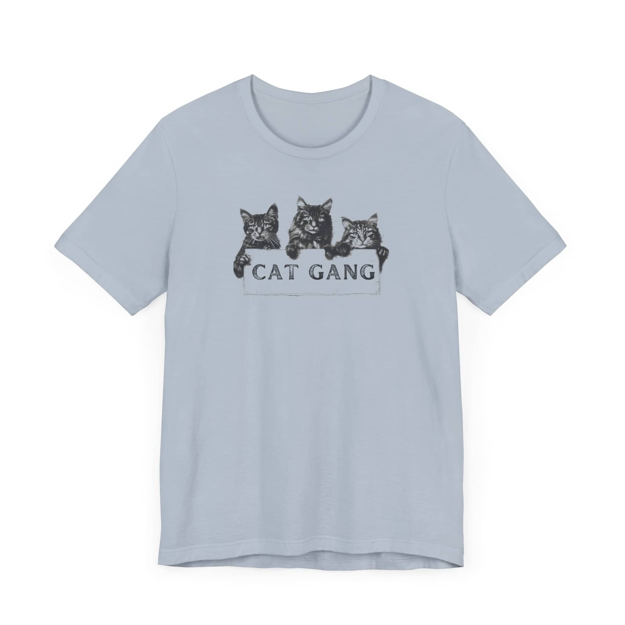 Cat Gang Shirt Funny Cat Lover Unisex Jersey Short Sleeve Tee