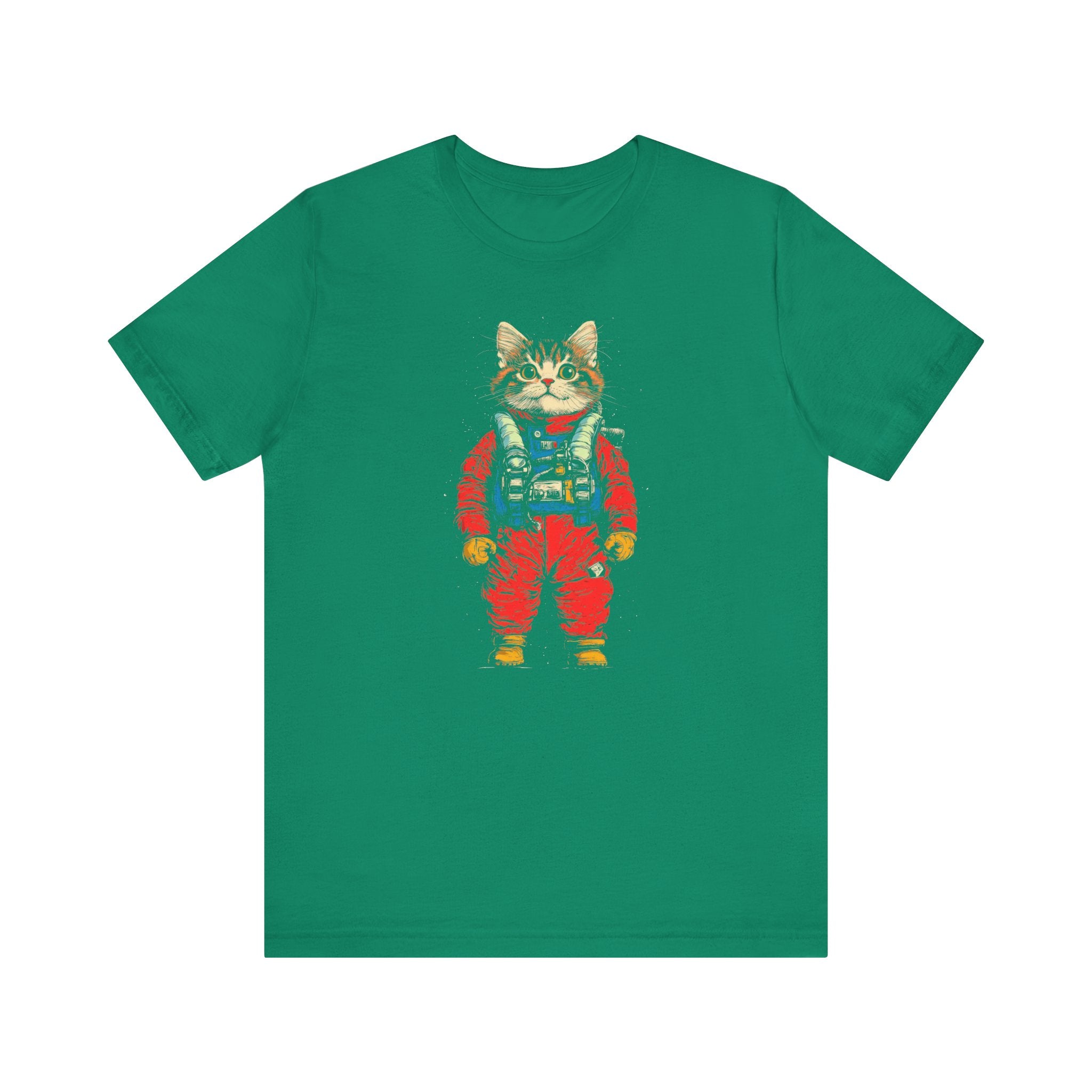 Astronaut Kitten in Red Spacesuit T-Shirt